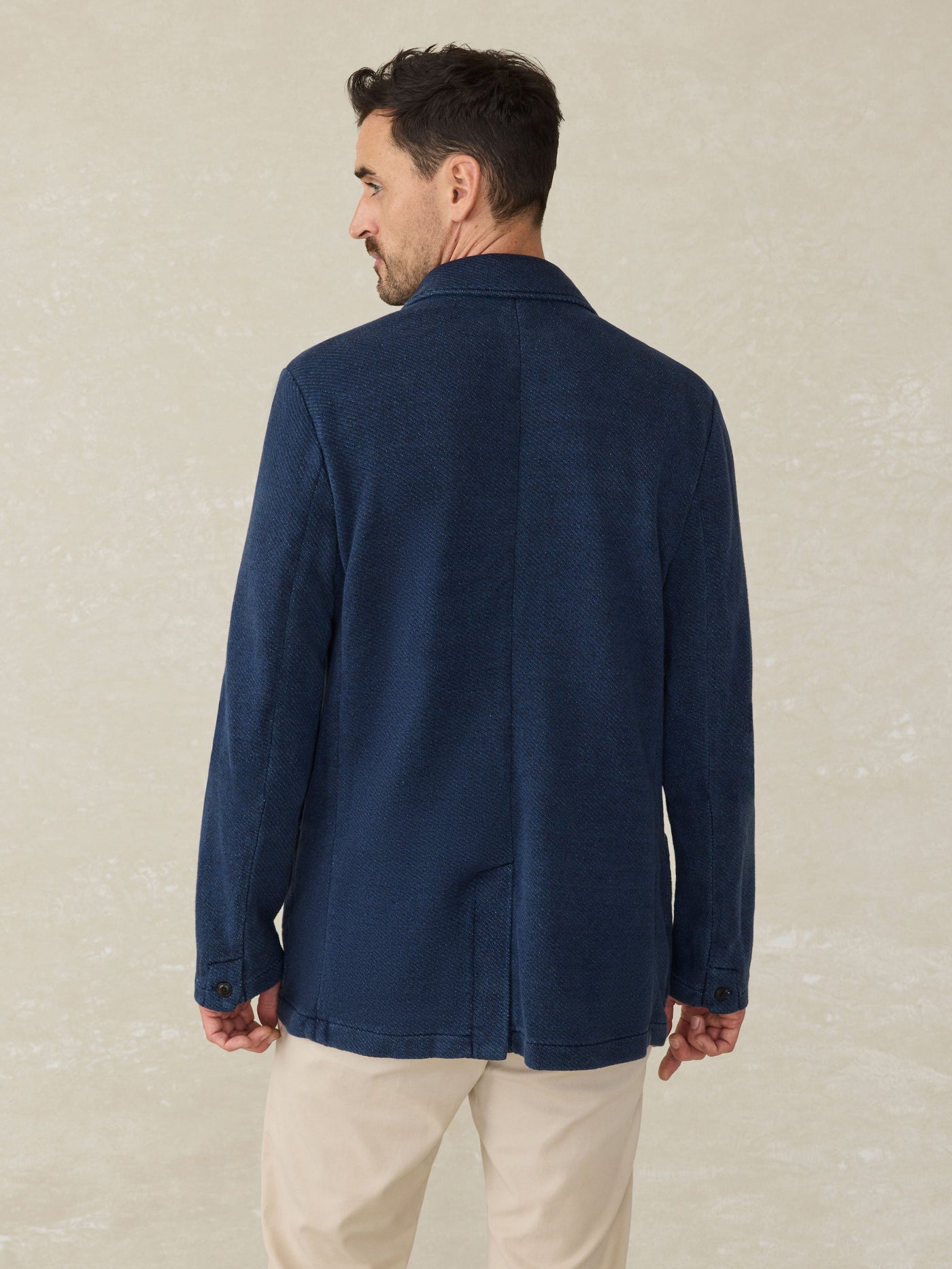 11724 Indigo Patterned Mens Blazer Jacket