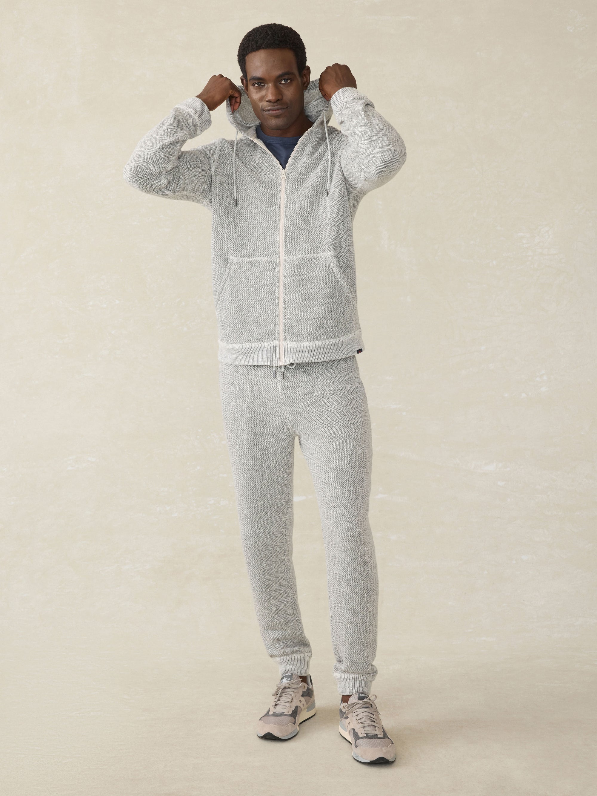 WHITEWATER 1/4 ZIP SWEATER - FJORD