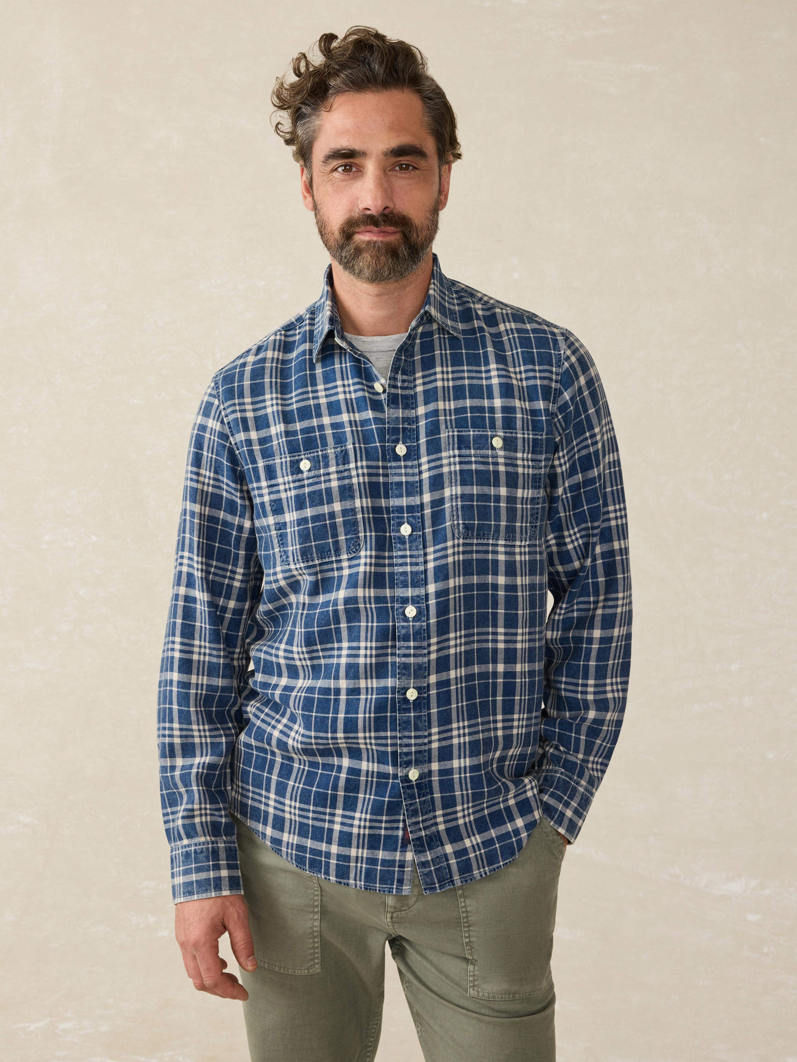 Tried & True Chambray Workshirt - Bar Harbor Plaid