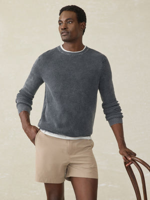 Sunwashed Crewneck Sweater - Faded Black
