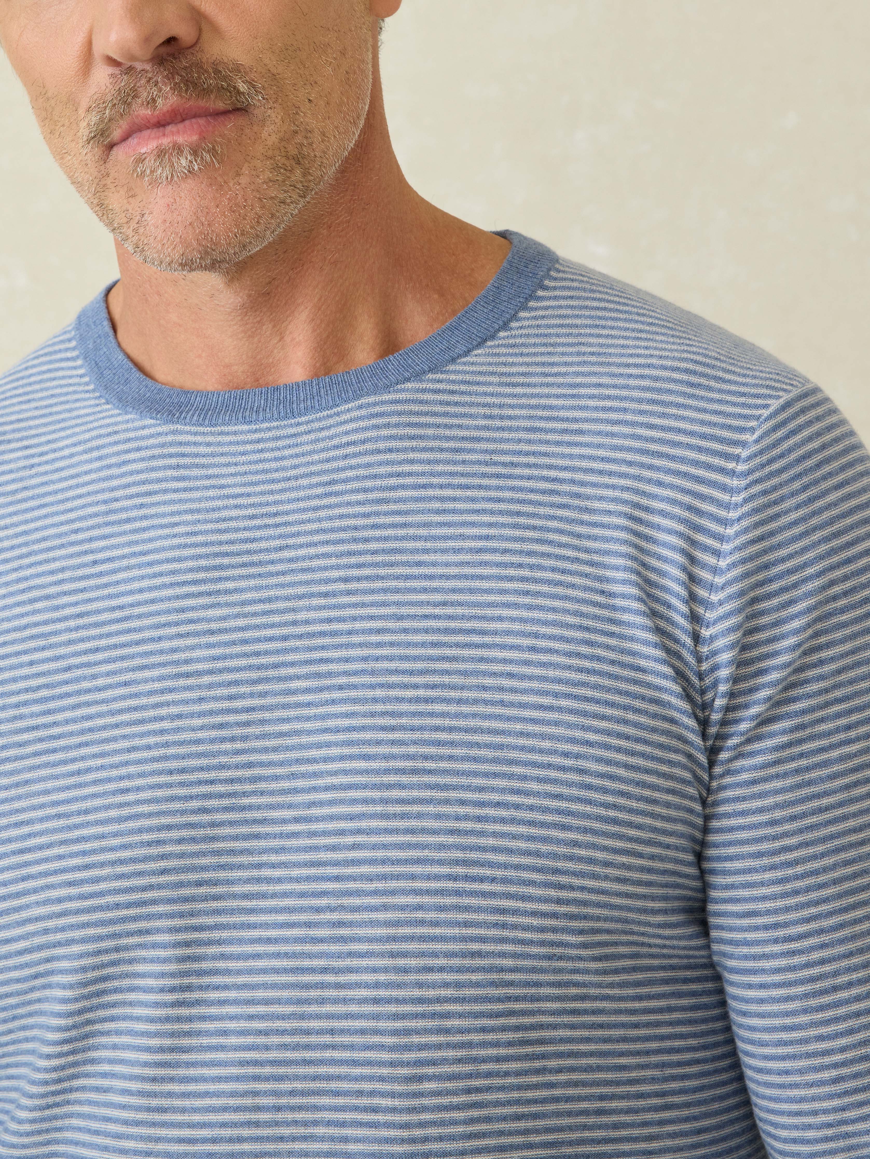 Movement™ Crewneck Sweater - Coastal Shore Stripe