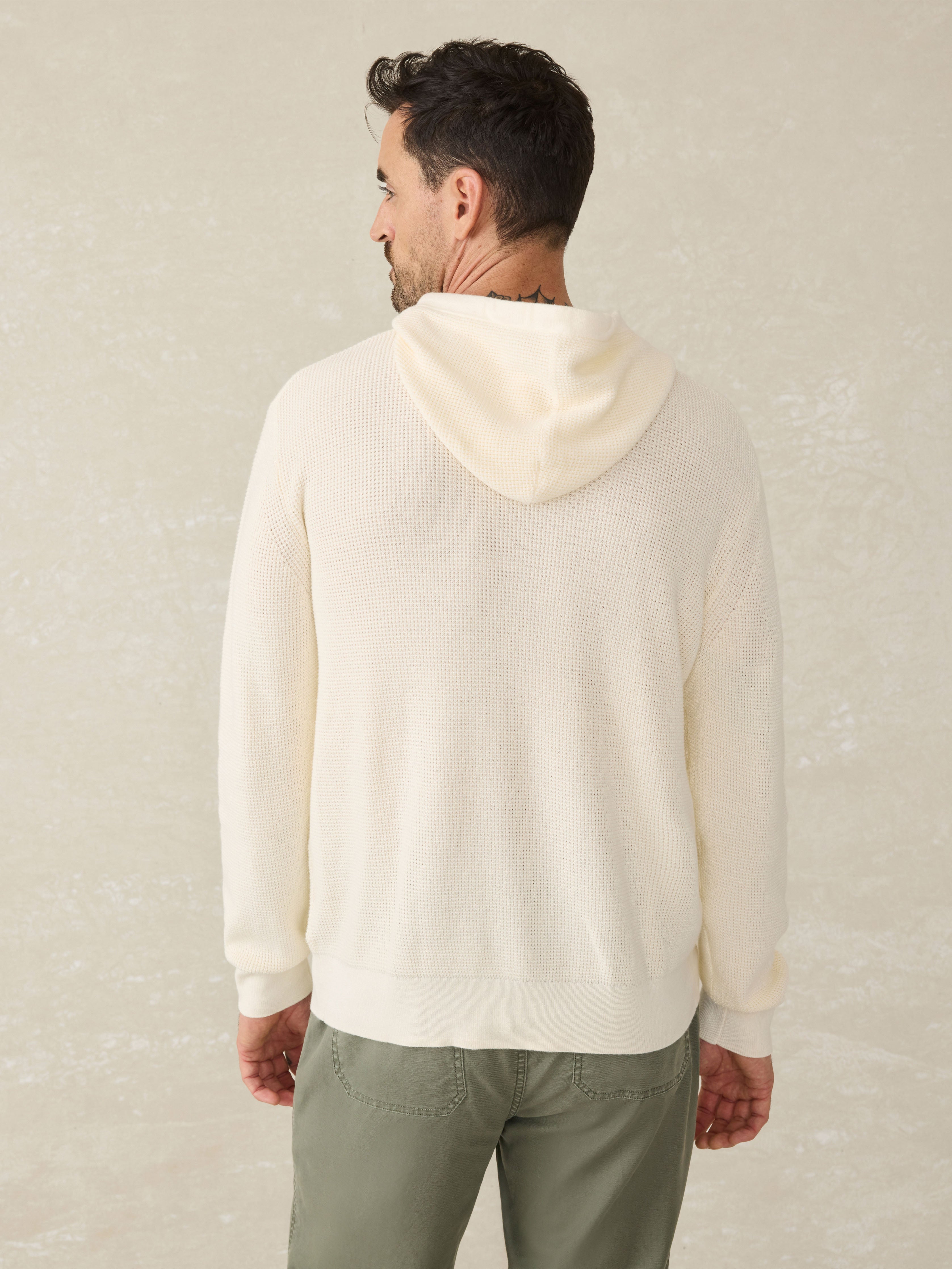 Sunwashed Sweater Hoodie - White Shell
