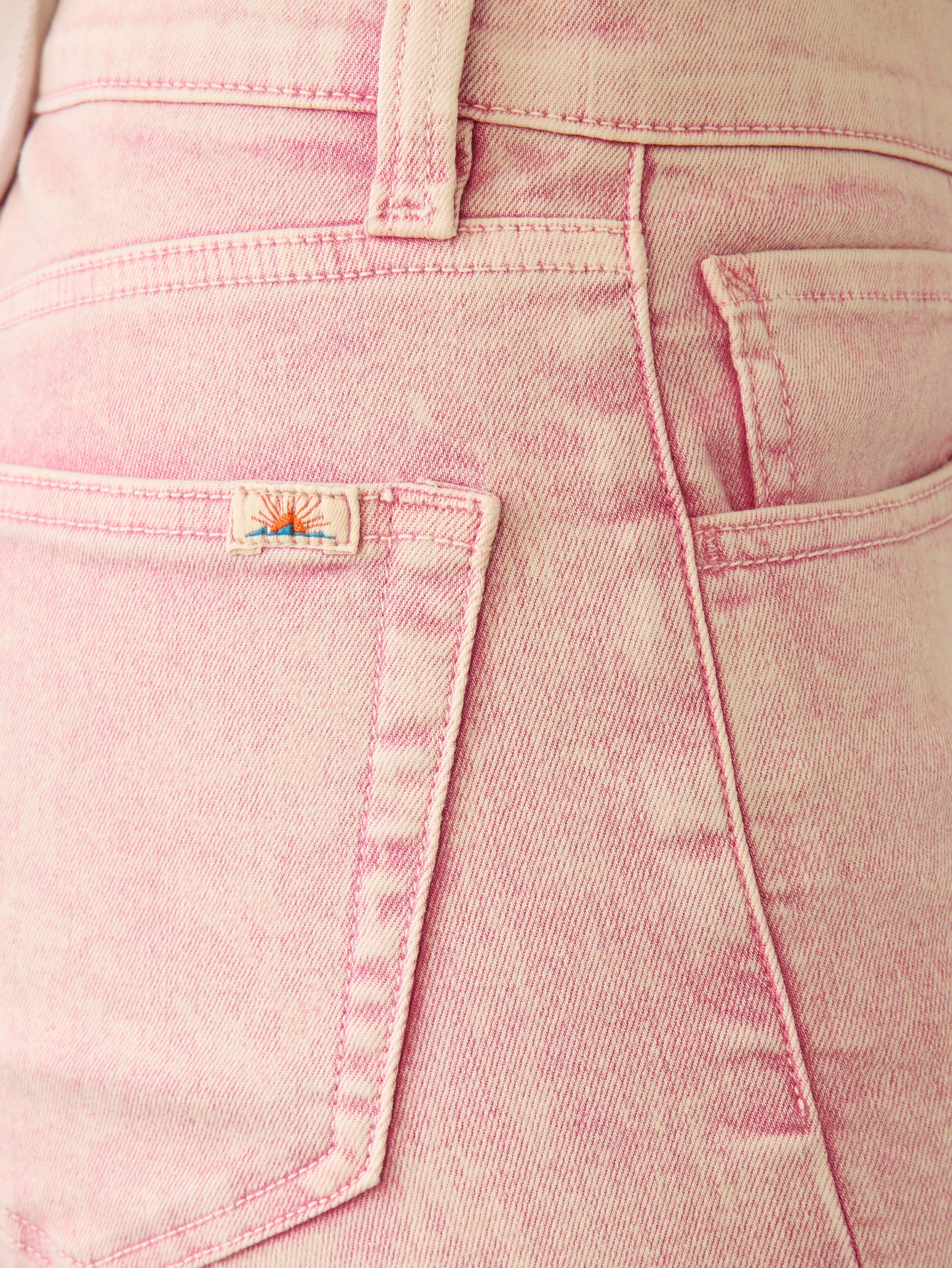 Slim Straight Sunwashed Denim - Baroque Rose