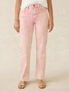 Slim Straight Sunwashed Denim - Baroque Rose