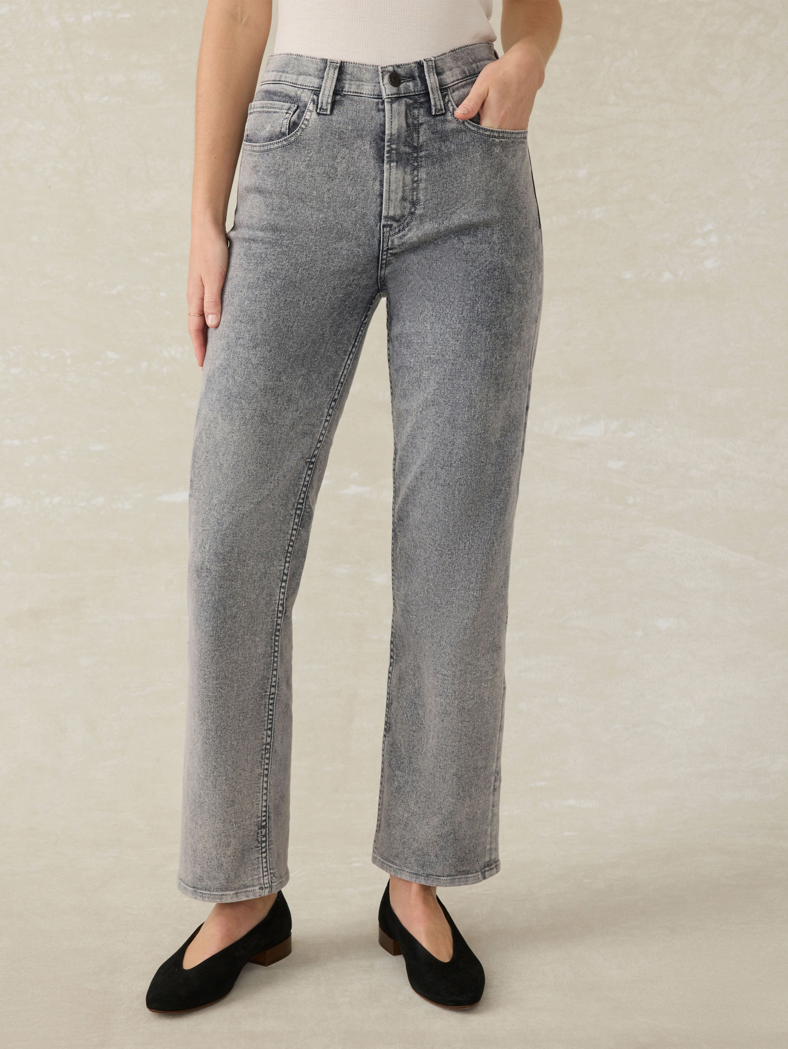 Slim Straight Sunwashed Denim - Washed Black | Faherty Brand