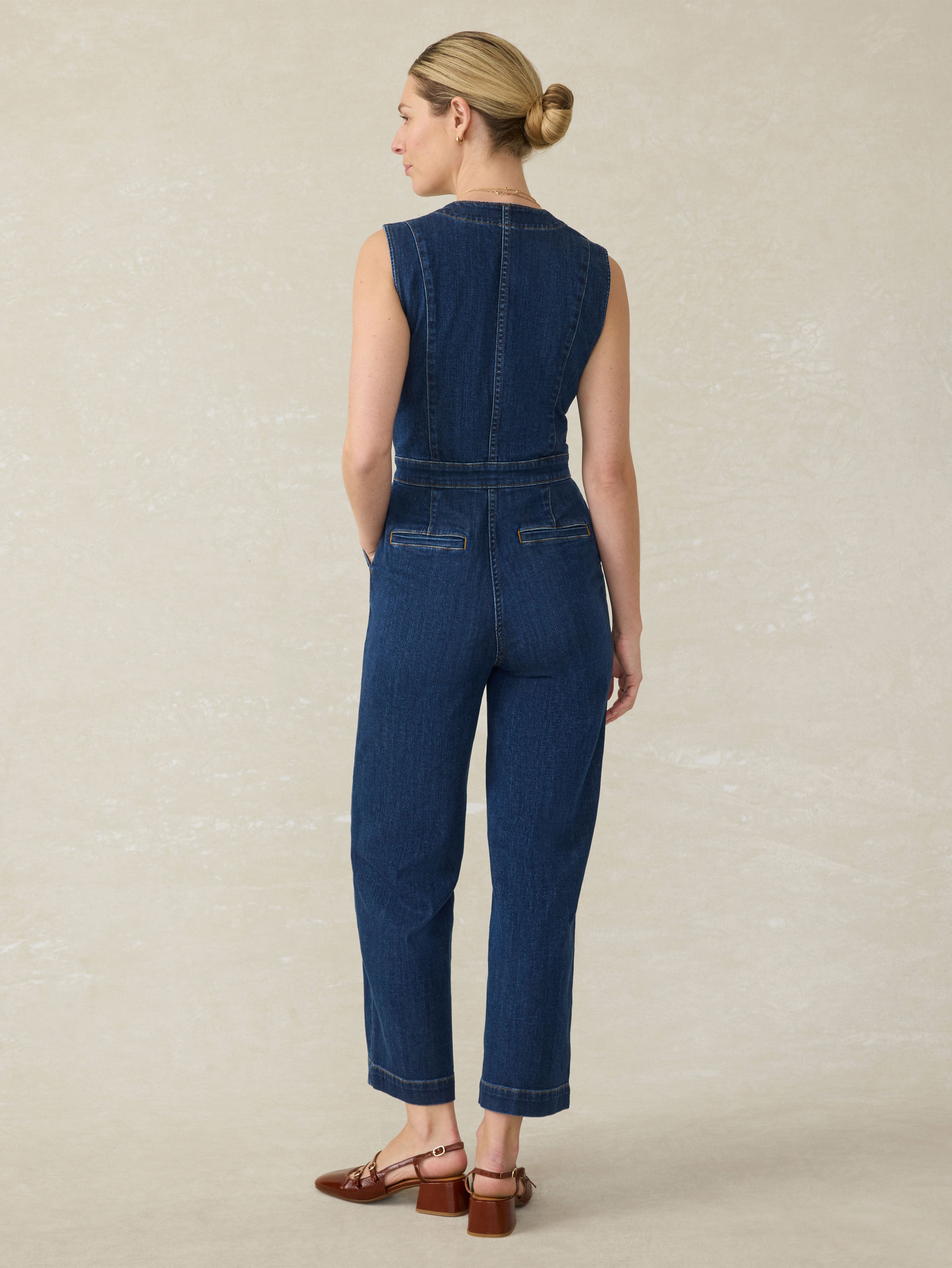 Denim Giselle Jumpsuit - Dusk Dive Wash