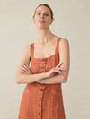 Linen Aurora Dress - Red Rock