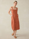 Linen Aurora Dress - Red Rock