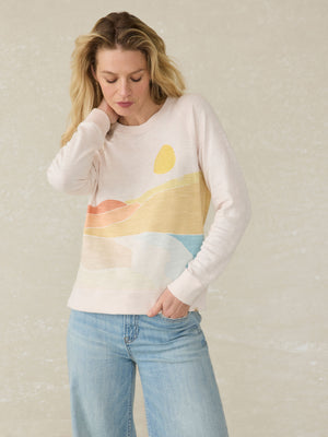 Sunwashed Slub Crew - Sandshell Soleil