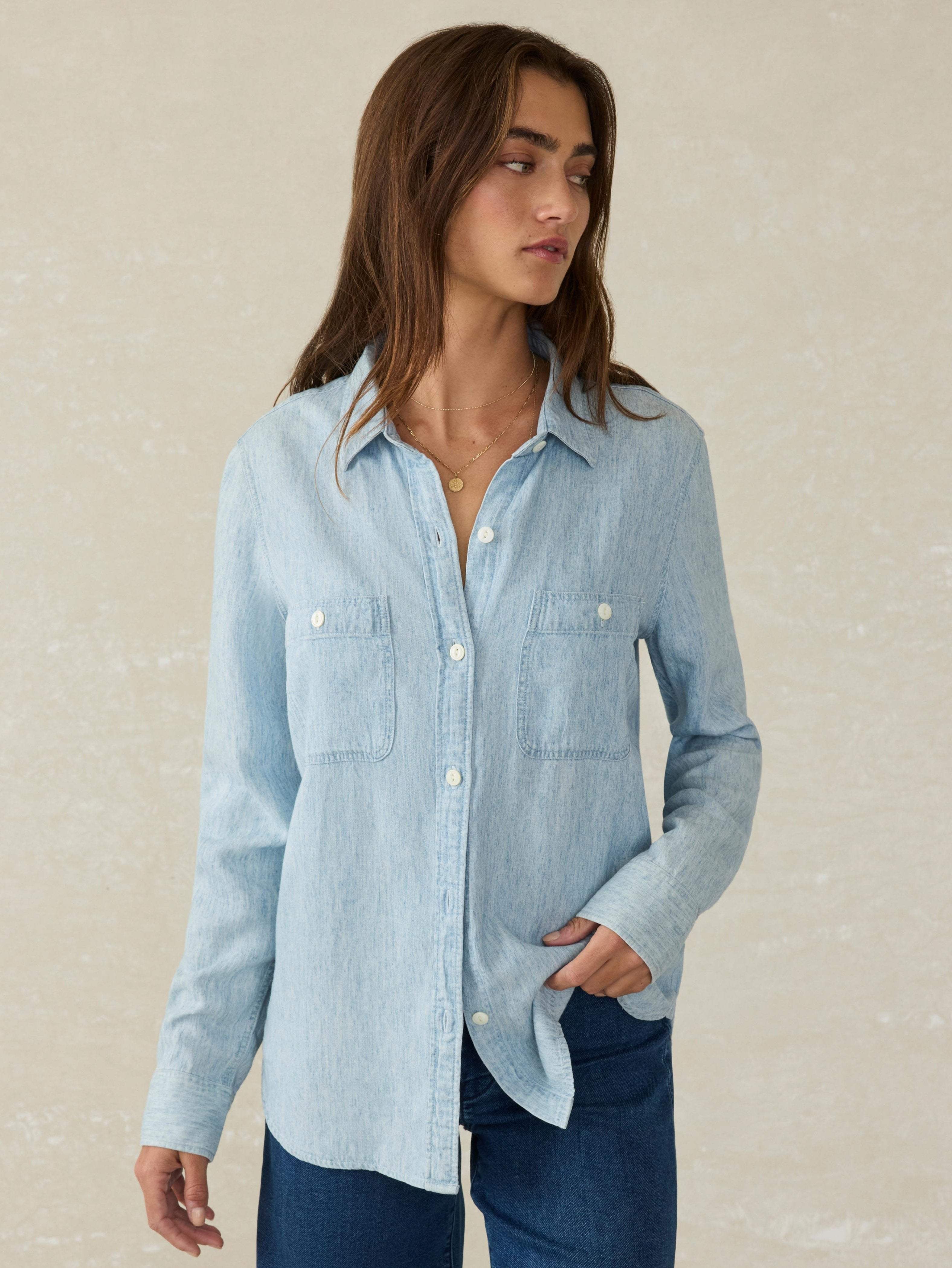 Tried & True Chambray Shirt - Mid Wash