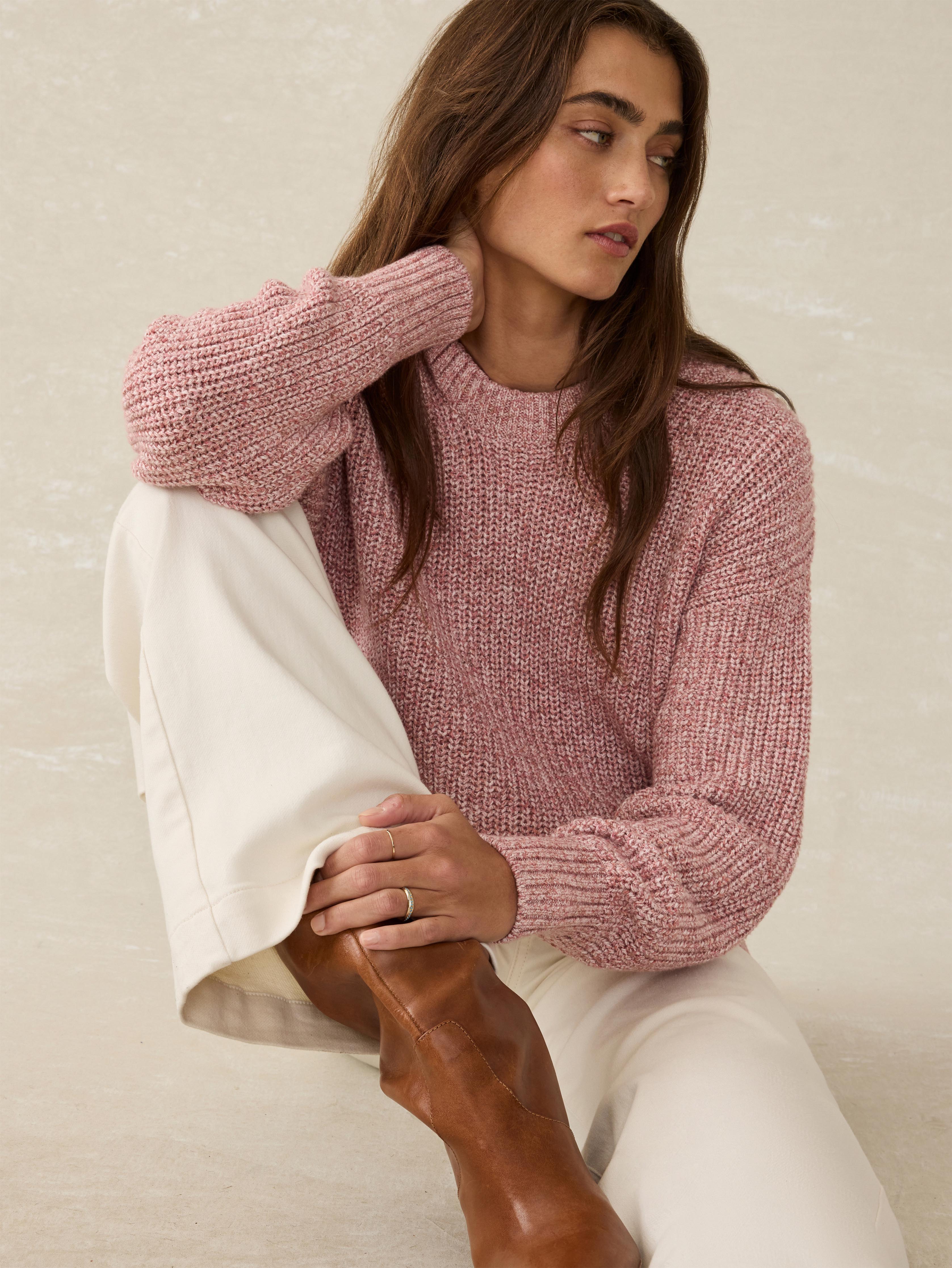(取寄) ファリティ レディース サンウォッシュド フィッシャーマン セーター Faherty women Sunwashed Fisherman Sweater Water Mill Stripe Sunwashed Cotton Fisherman Sweater - Water Mill Stripe