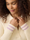 Stretch Cotton Cashmere Rib Polo - Cream Retro Stripe