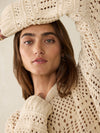 Whitecap Crochet Sweater - Cream