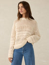 Whitecap Crochet Sweater - Cream