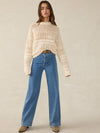 Whitecap Crochet Sweater - Cream