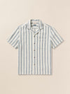 Short-Sleeve Palma Linen Camp Shirt - Ryecroft Valley Stripe