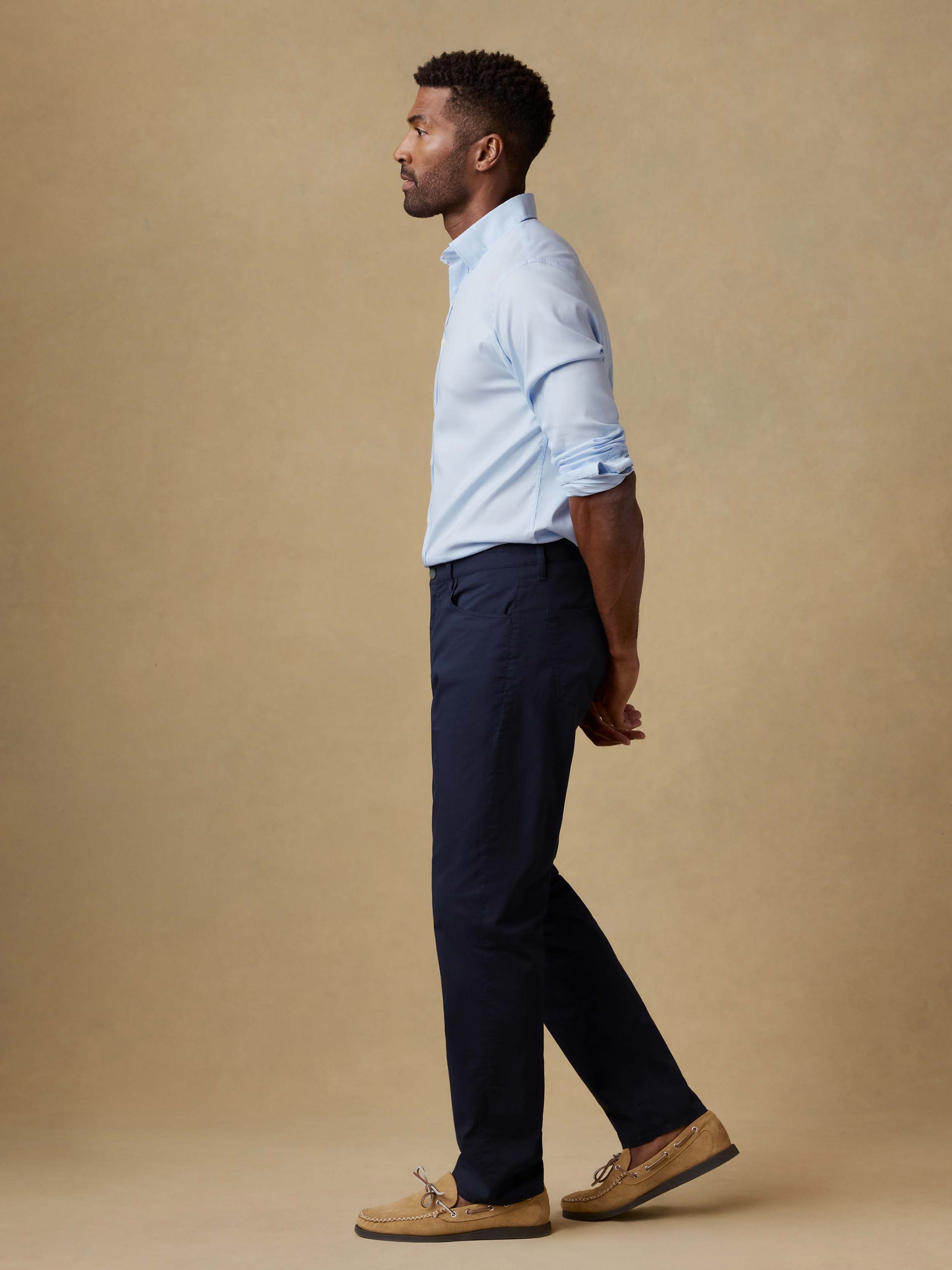 Faherty Men's Movement 5-Pocket Pants - Navy, Size 35, Cotton/Elastane Faherty Men's Movement 5-Pocket Pants - Navy, Size 35, Cotton/Elastane