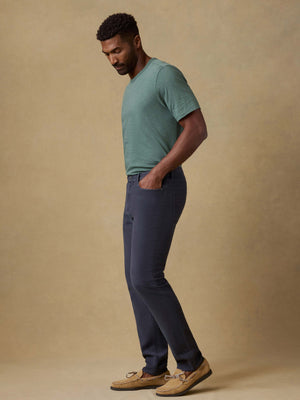 Stretch Terry 5-Pocket Pant - Navy