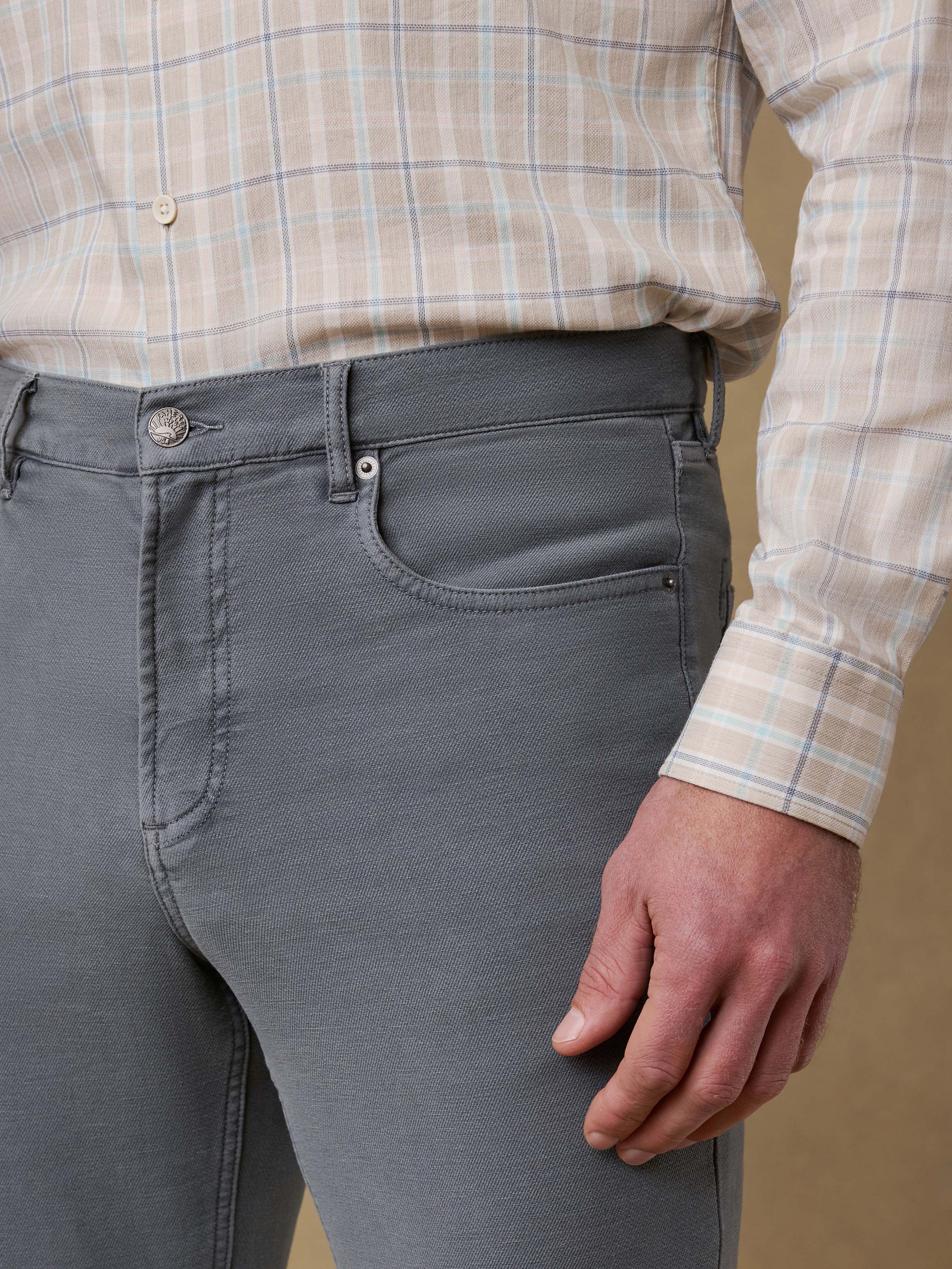 Stretch Terry 5-Pocket Pant - Slate | Faherty Brand