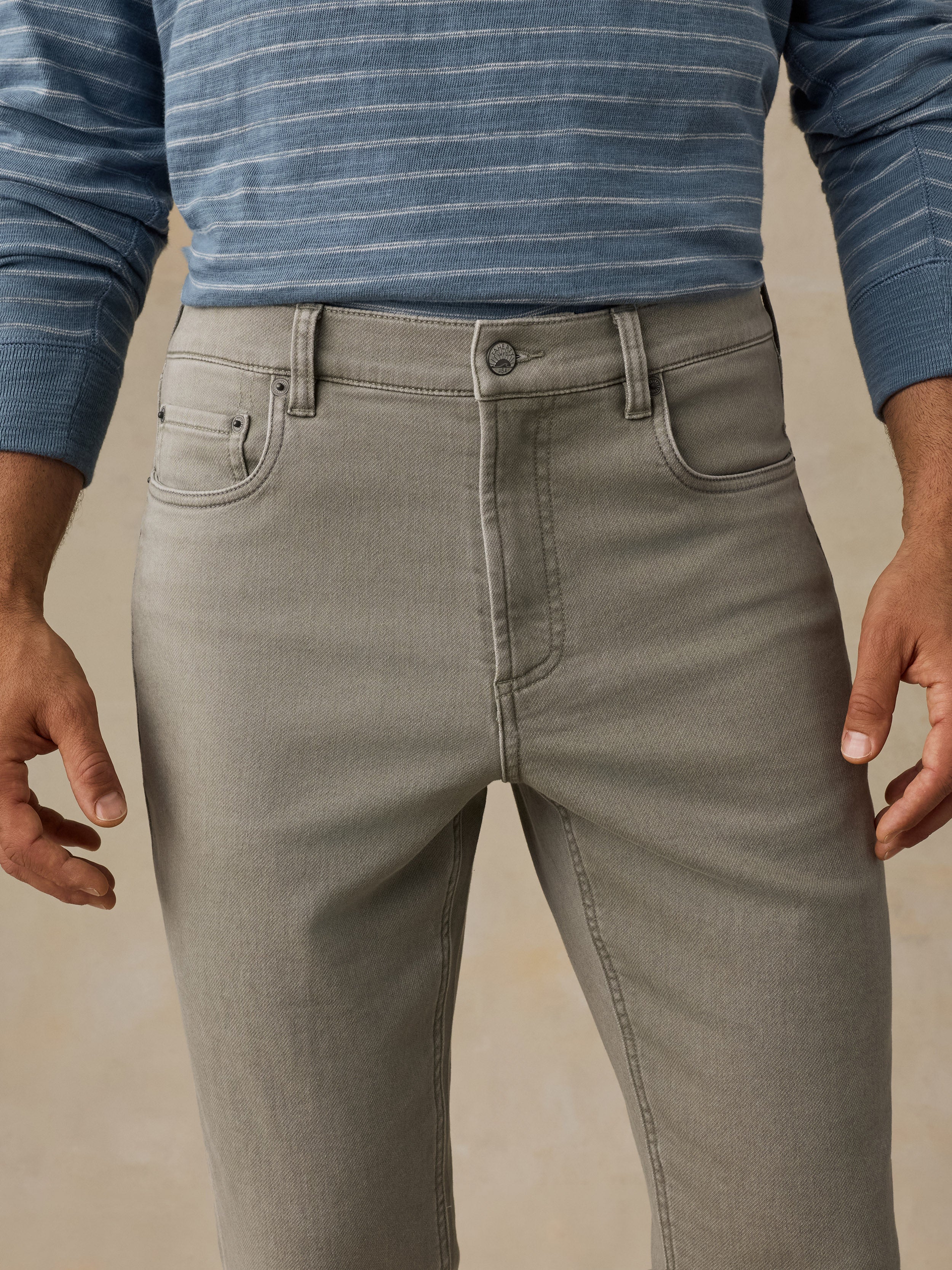 Stretch Terry 5-Pocket Pant - Coastal Sage | Faherty Brand
