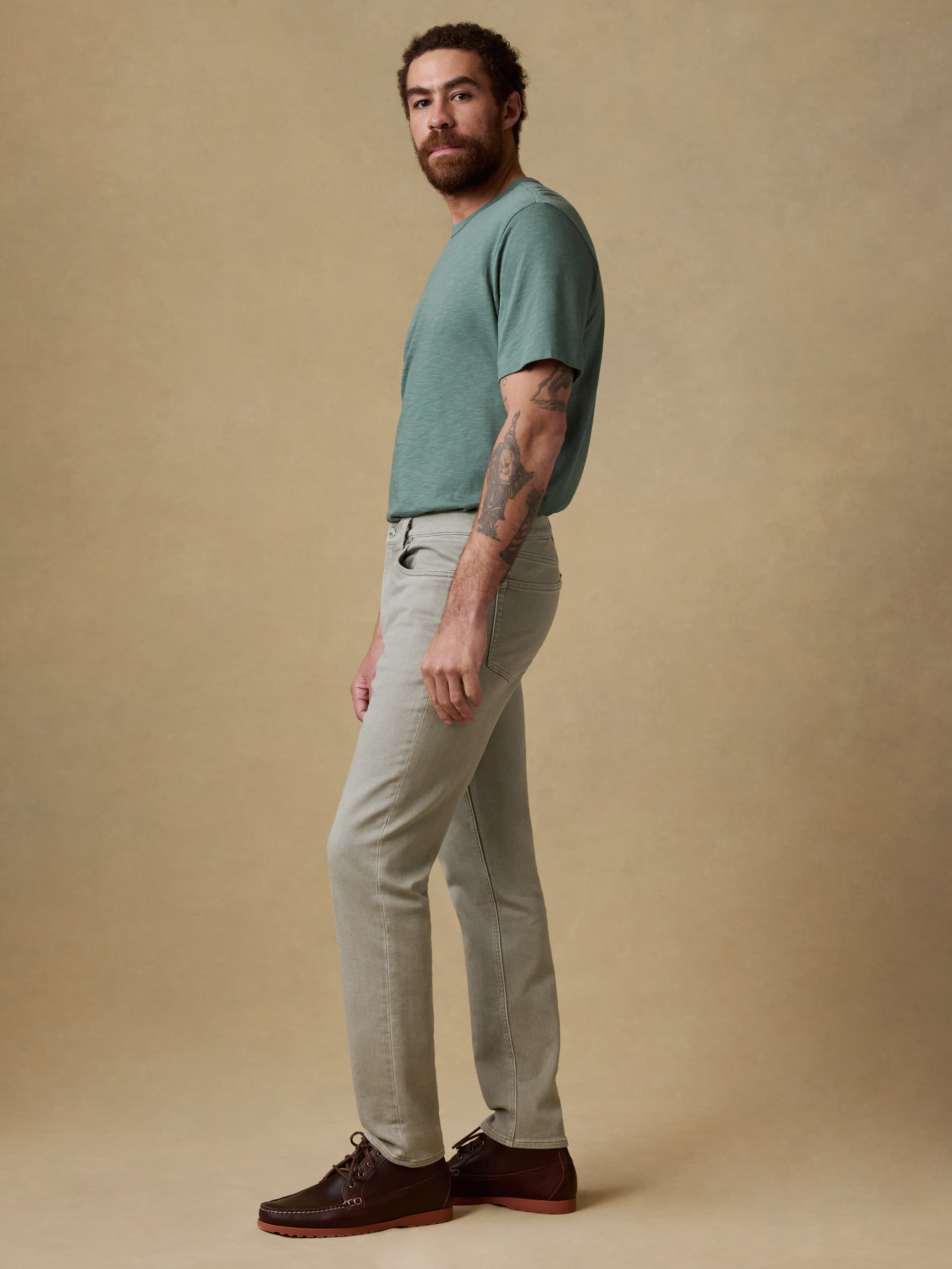 Stretch Terry 5-Pocket Pant - Coastal Sage | Faherty Brand