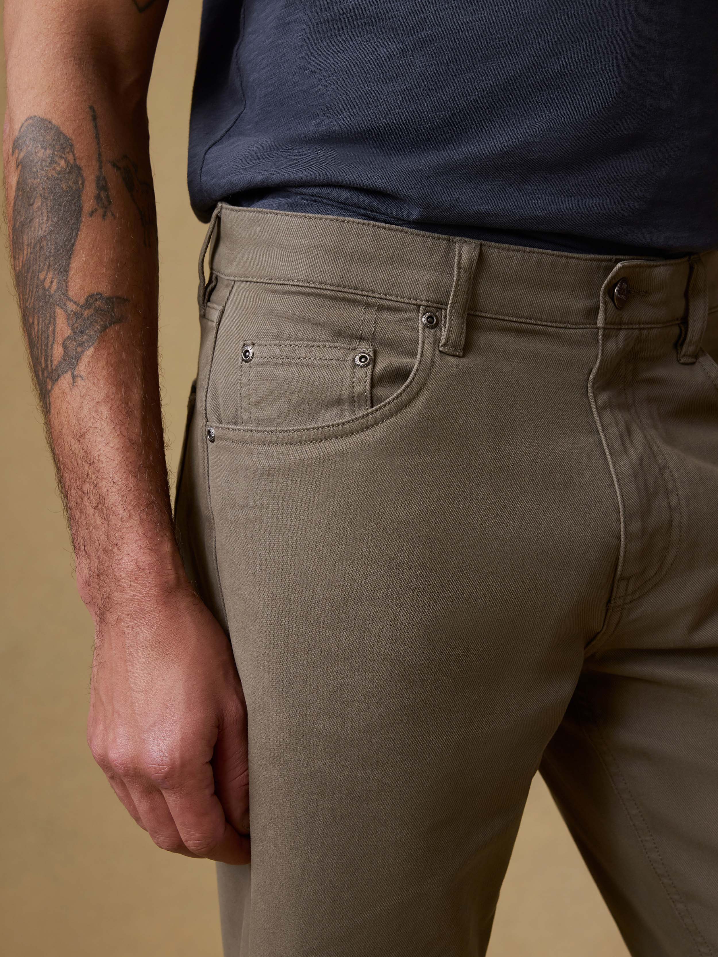 | Reserve Twill 5-Pocket Pant - Cypress Mountain | Faherty Brand