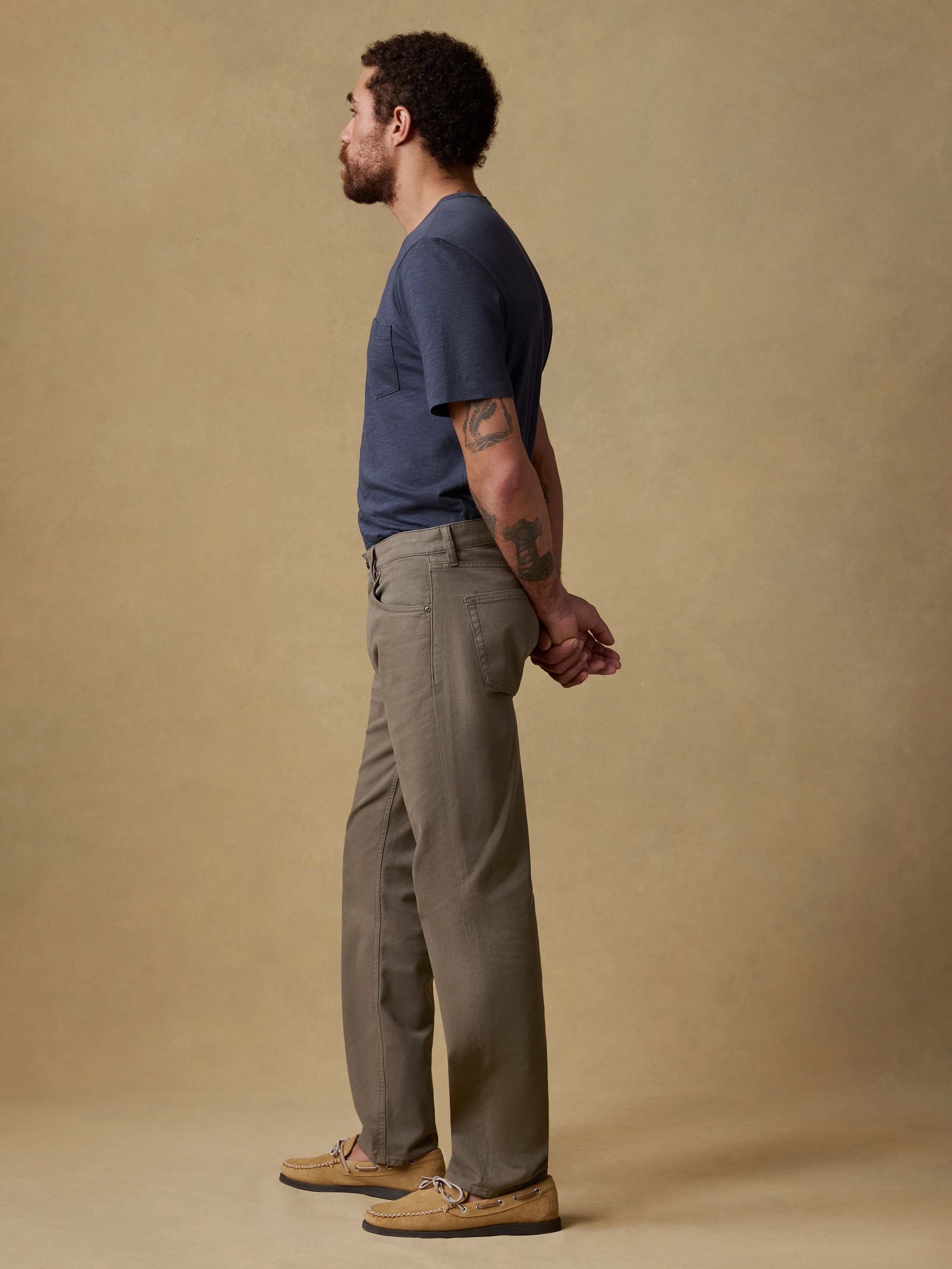  | Reserve Twill 5-Pocket Pant - Cypress Mountain | Faherty Brand
