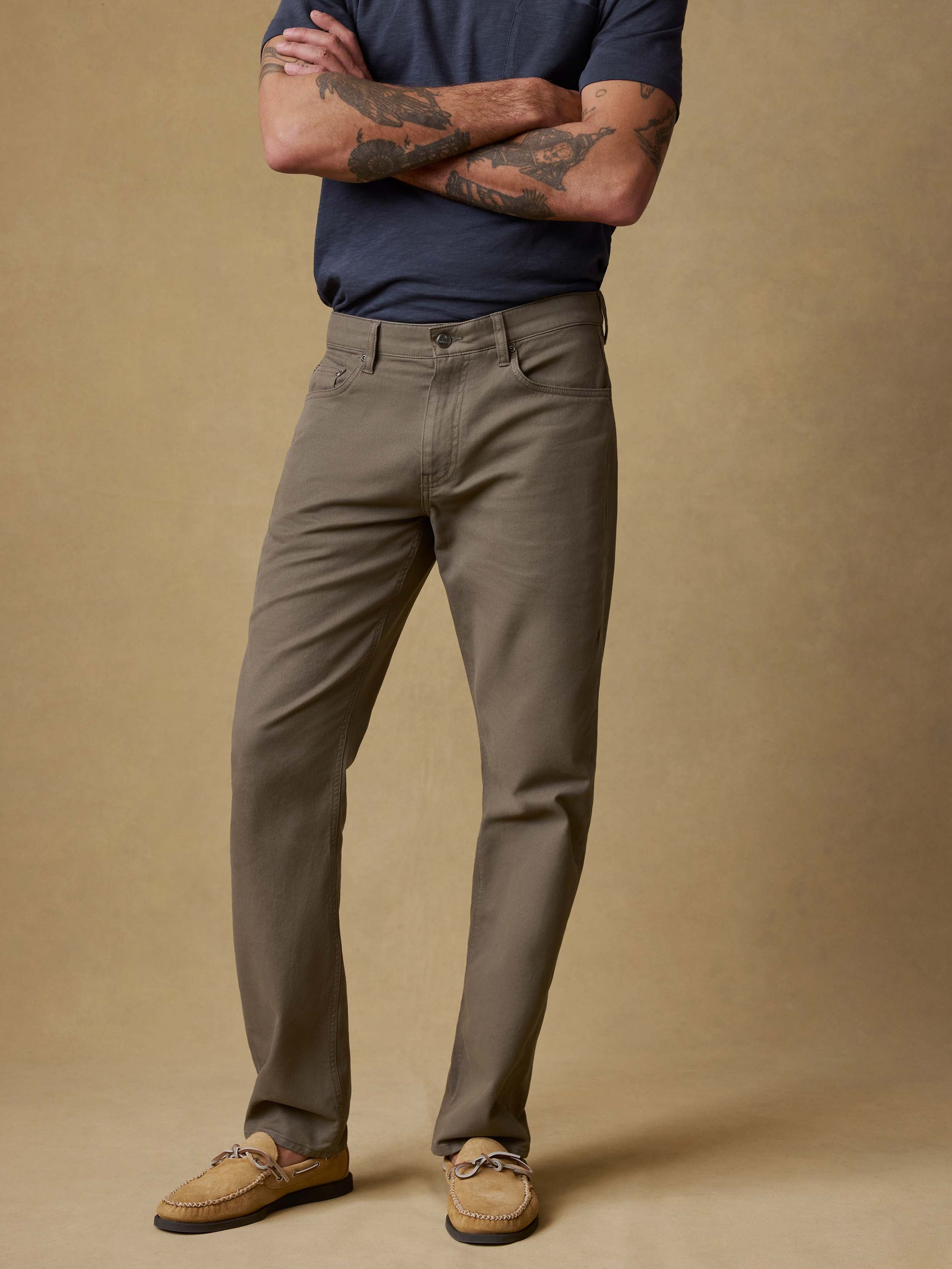  | Reserve Twill 5-Pocket Pant - Cypress Mountain | Faherty Brand