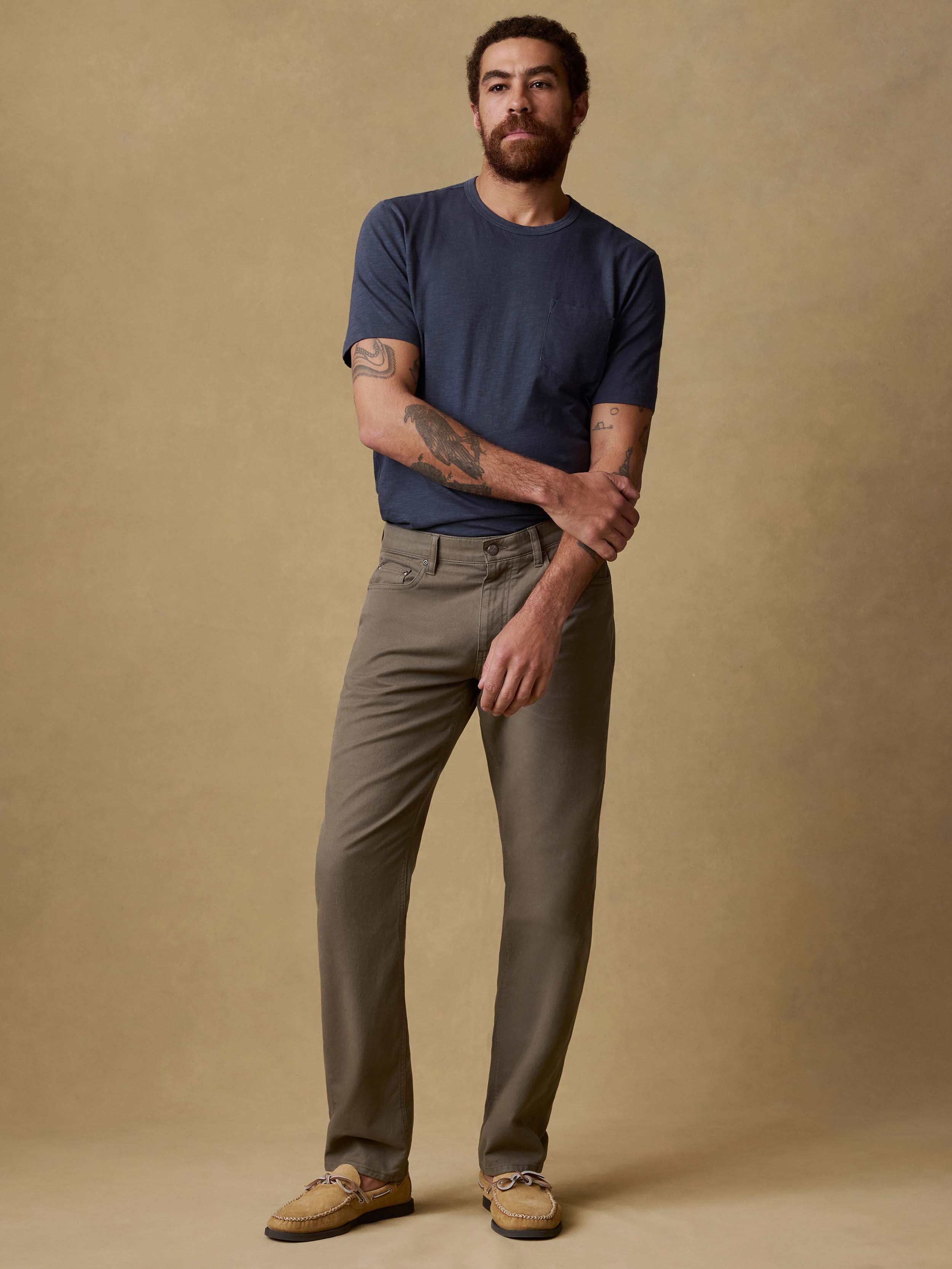  | Reserve Twill 5-Pocket Pant - Cypress Mountain | Faherty Brand