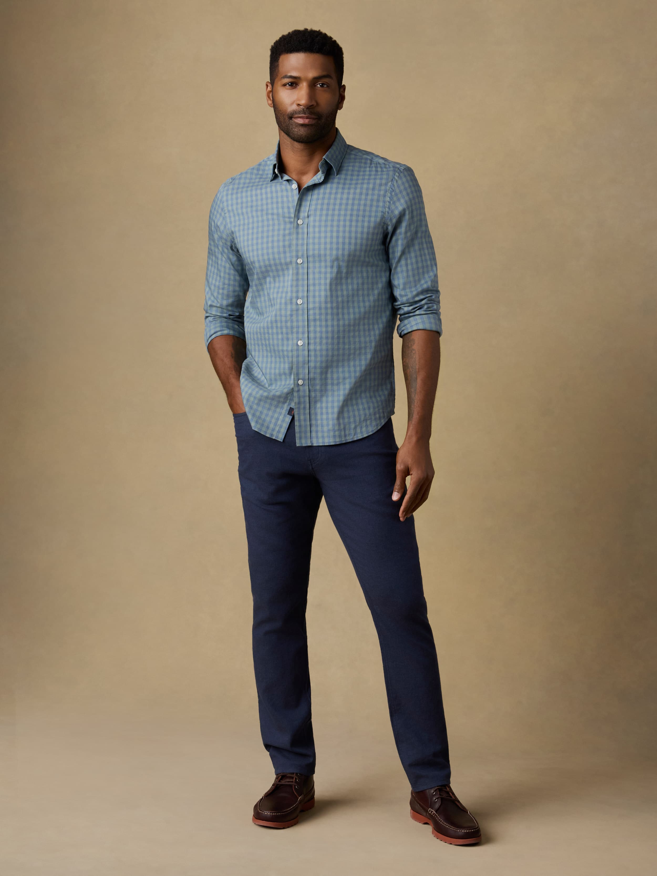 Movement™ Linen 5-Pocket Pant - Deep Sea Navy | Faherty Brand