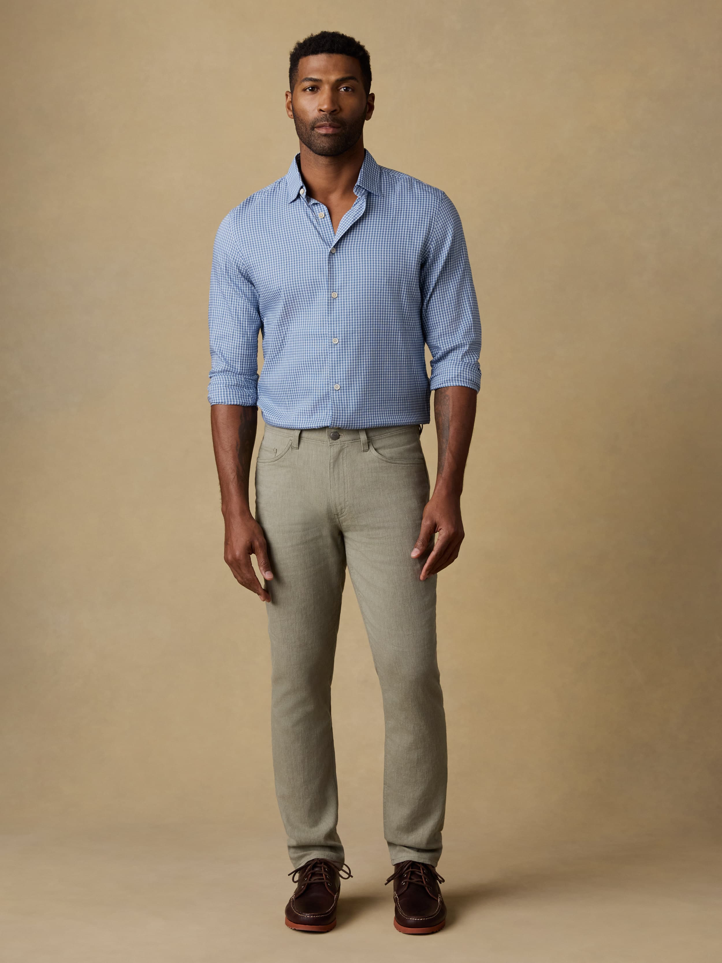 パンツ 90's-00's FLAX linen cover all Movement™ Linen 5-Pocket Pant - Sage Cliff | Faherty Brand