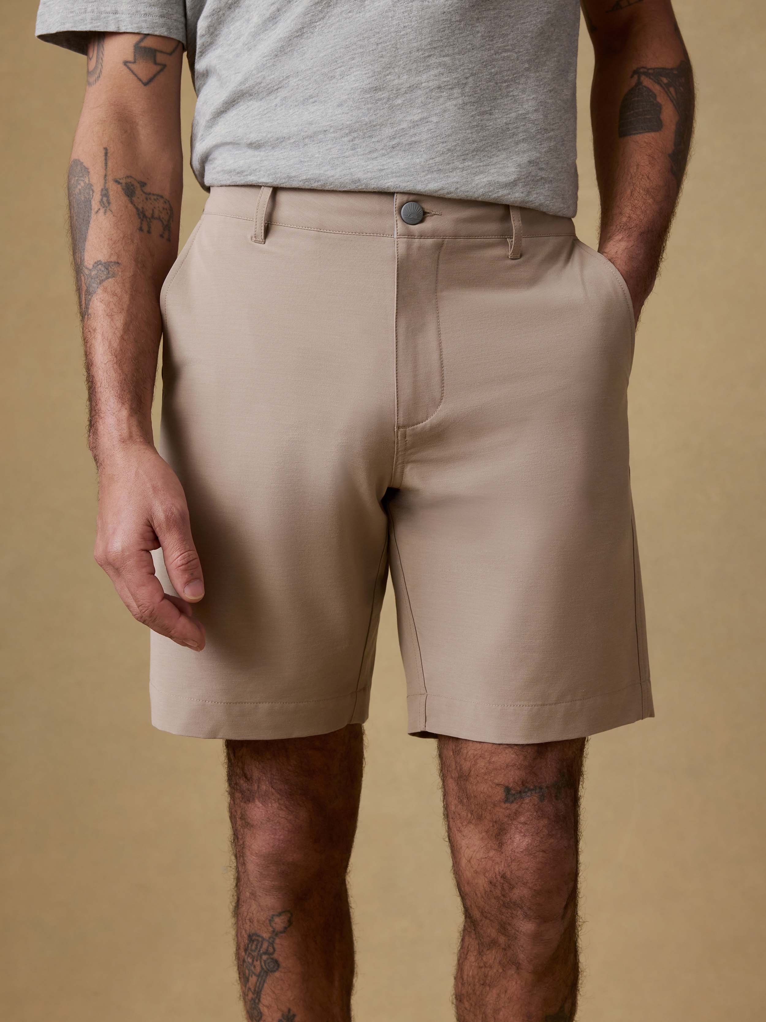 tan dress shorts men Men's Beige Shorts