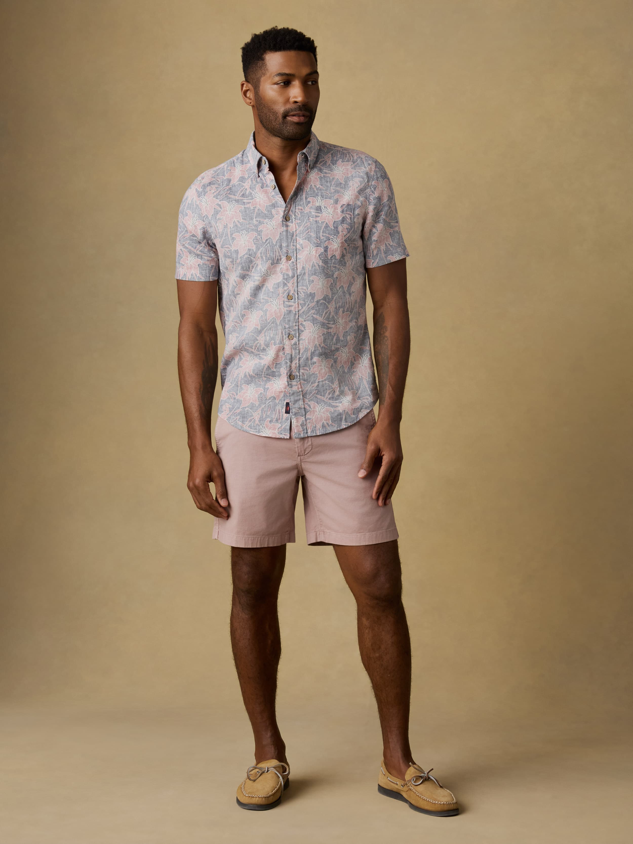 mens dress chino shorts Stretch Commuter Chino Short for Tall Men in Warm Taupe 36 / Tall / Warm Taupe