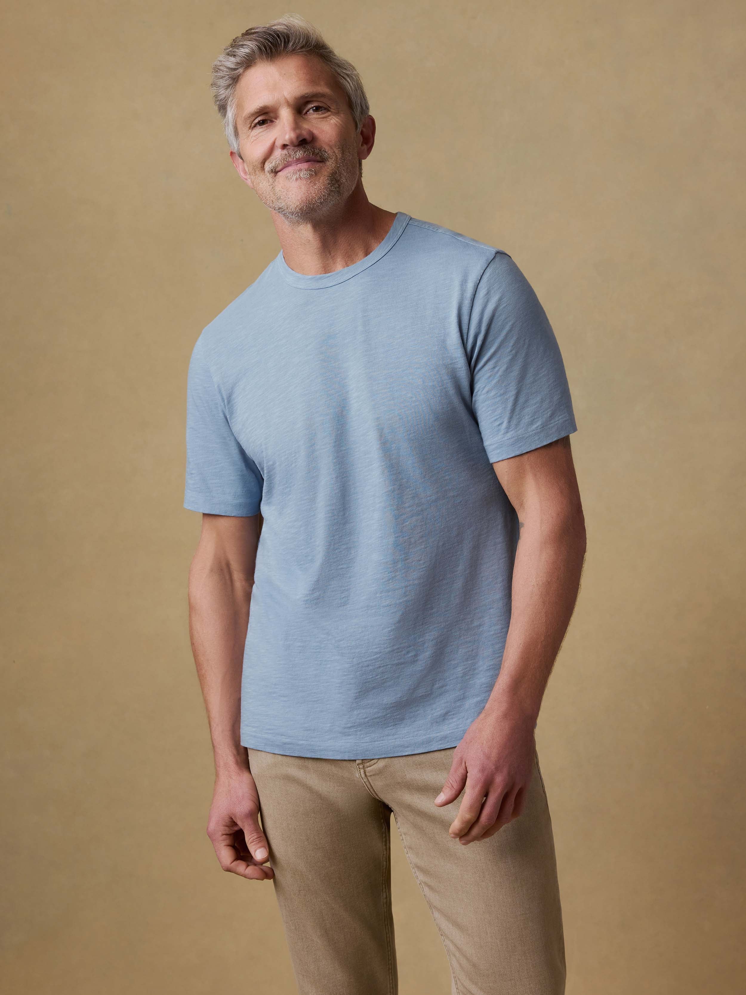 Sunwashed Regenerative Tee - Crystal Cascade | Faherty Brand