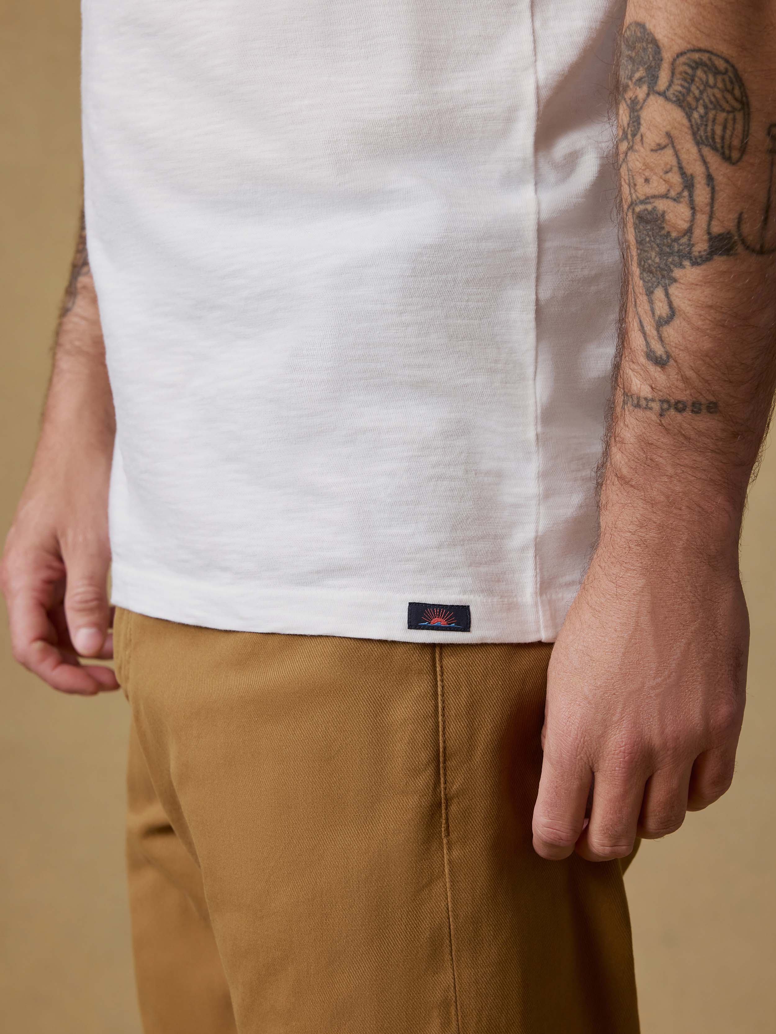  | Sunwashed Regenerative Tee - White | Faherty Brand