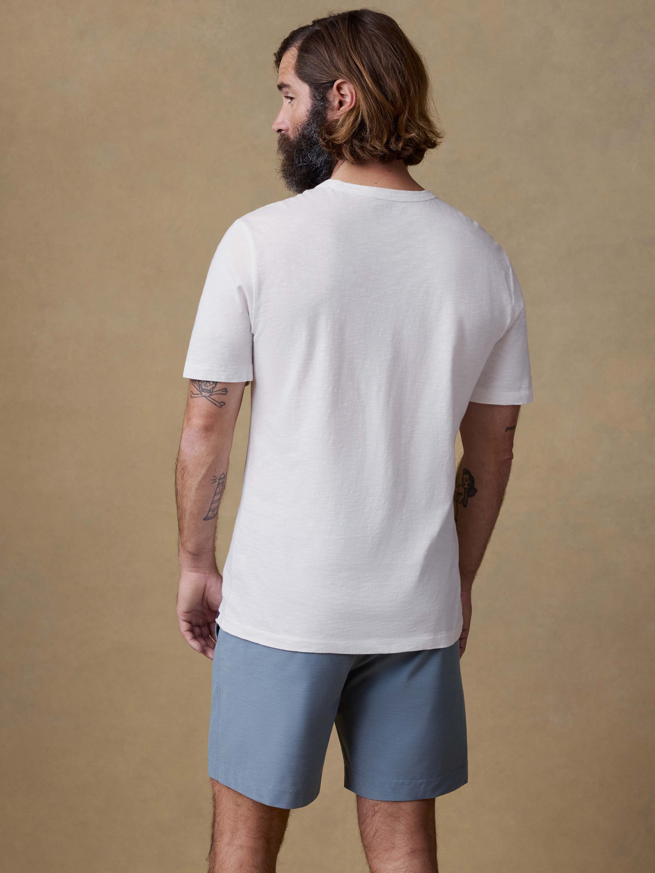 Sunwashed Regenerative Tee - White Surf Stripe | Faherty Brand