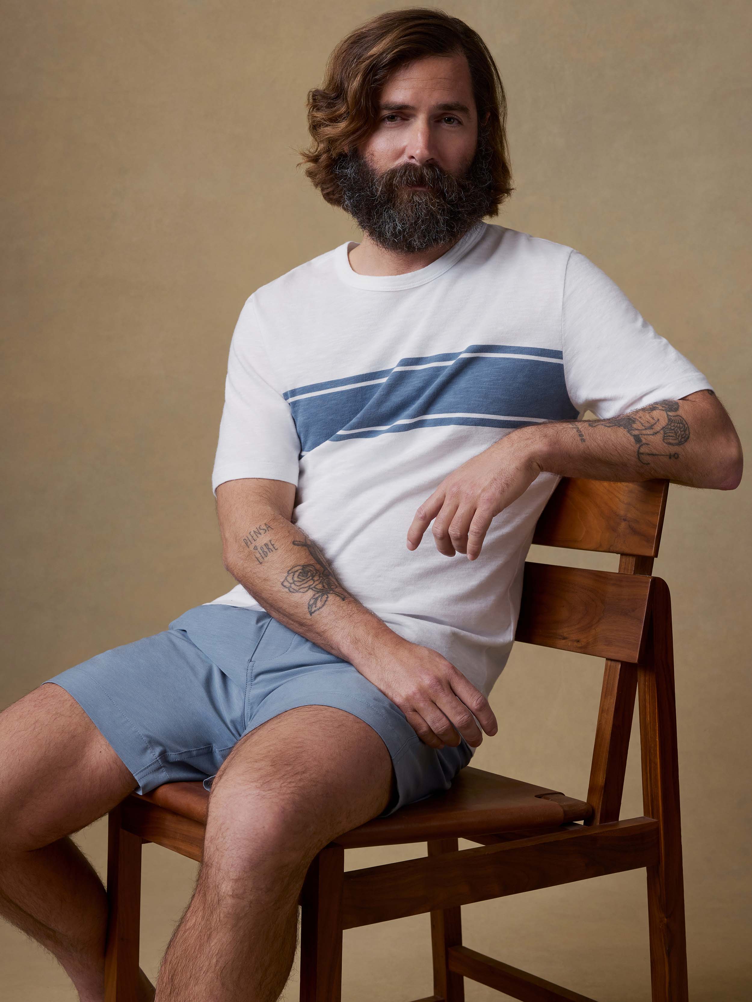 Sunwashed Regenerative Tee - White Surf Stripe | Faherty Brand