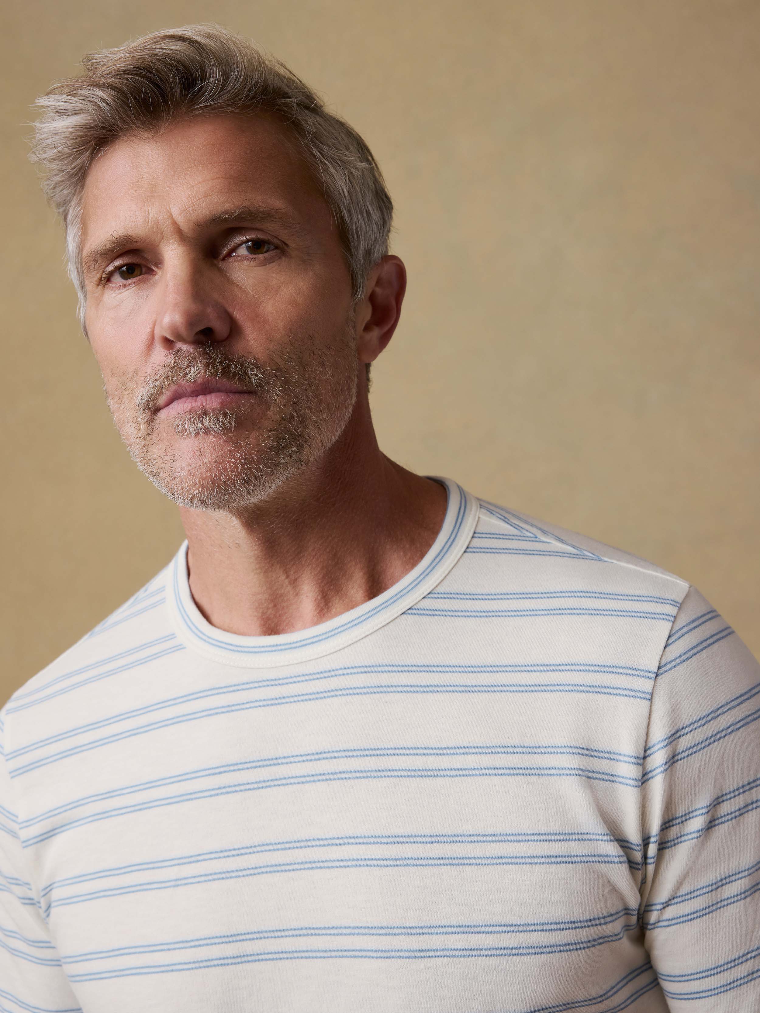 Sunwashed Tee - Clear Sky Stripe | Faherty Brand