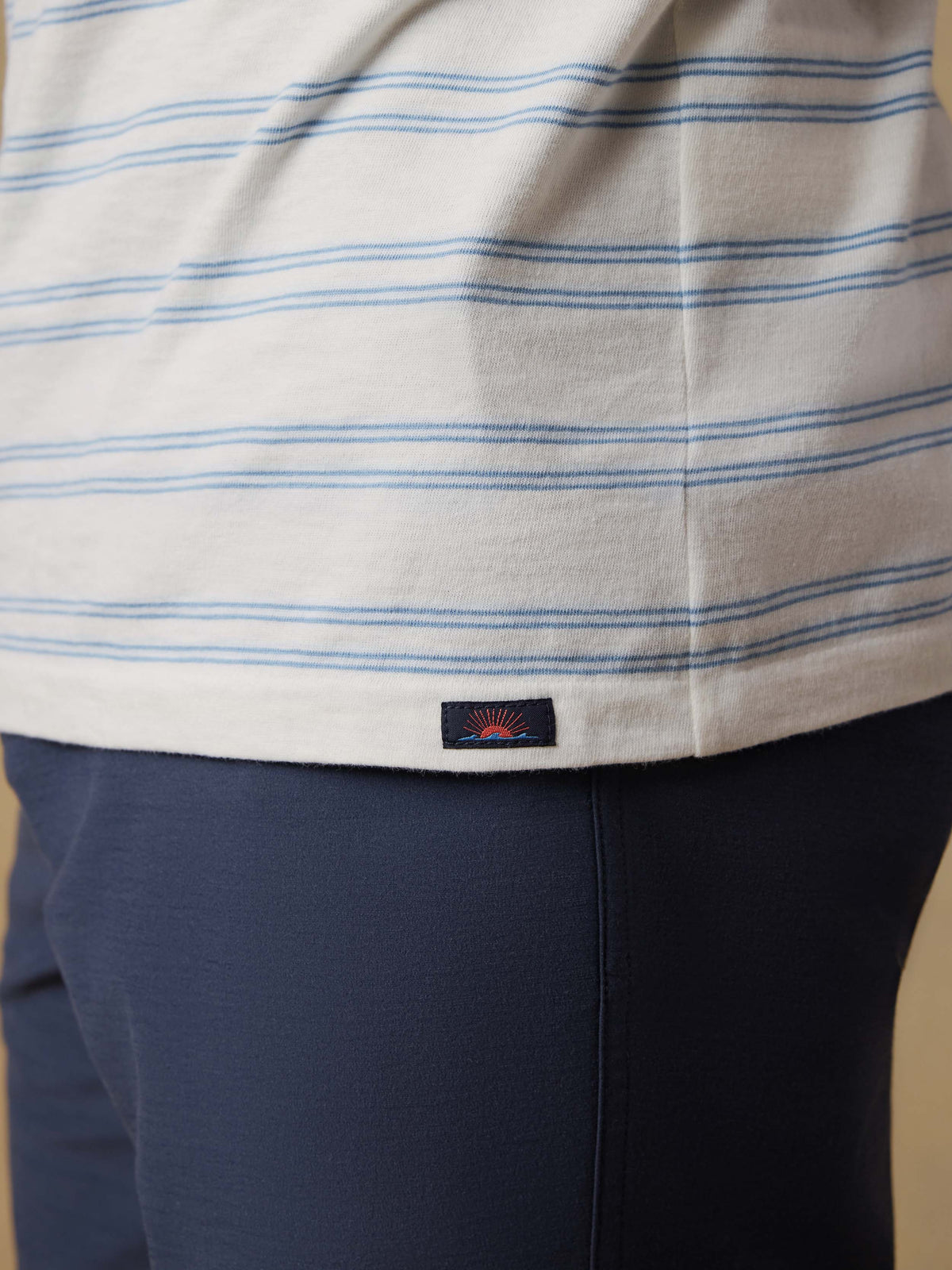  | Sunwashed Tee - Clear Sky Stripe | Faherty Brand, image 5 of 6