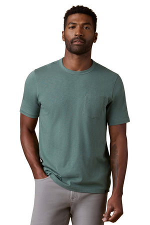 Sunwashed Regenerative Pocket Tee - Island Spruce