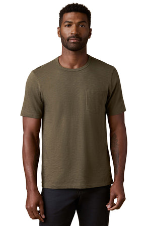 Sunwashed Regenerative Pocket Tee - Olive