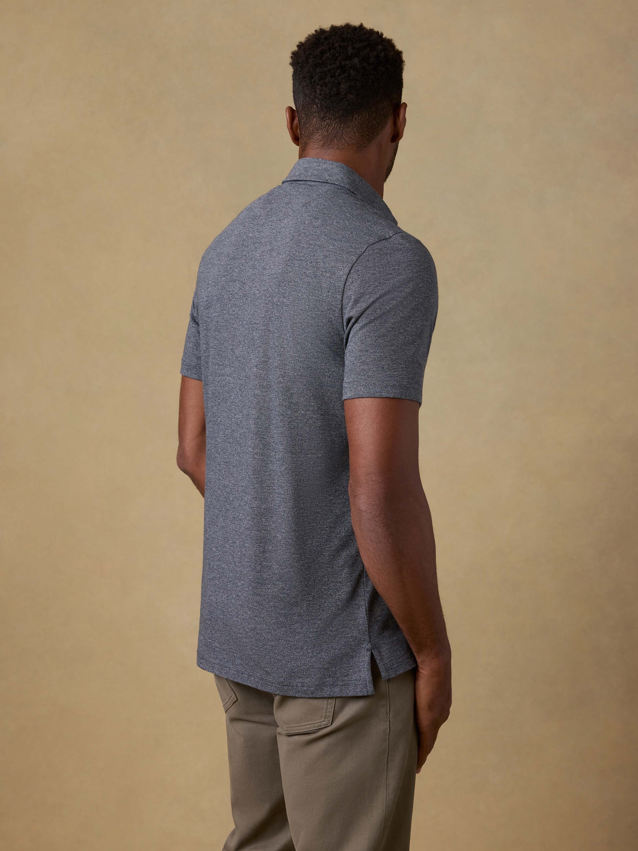 Short-Sleeve Movement™ Pique Polo - Dusty Iron Heather | Faherty Brand