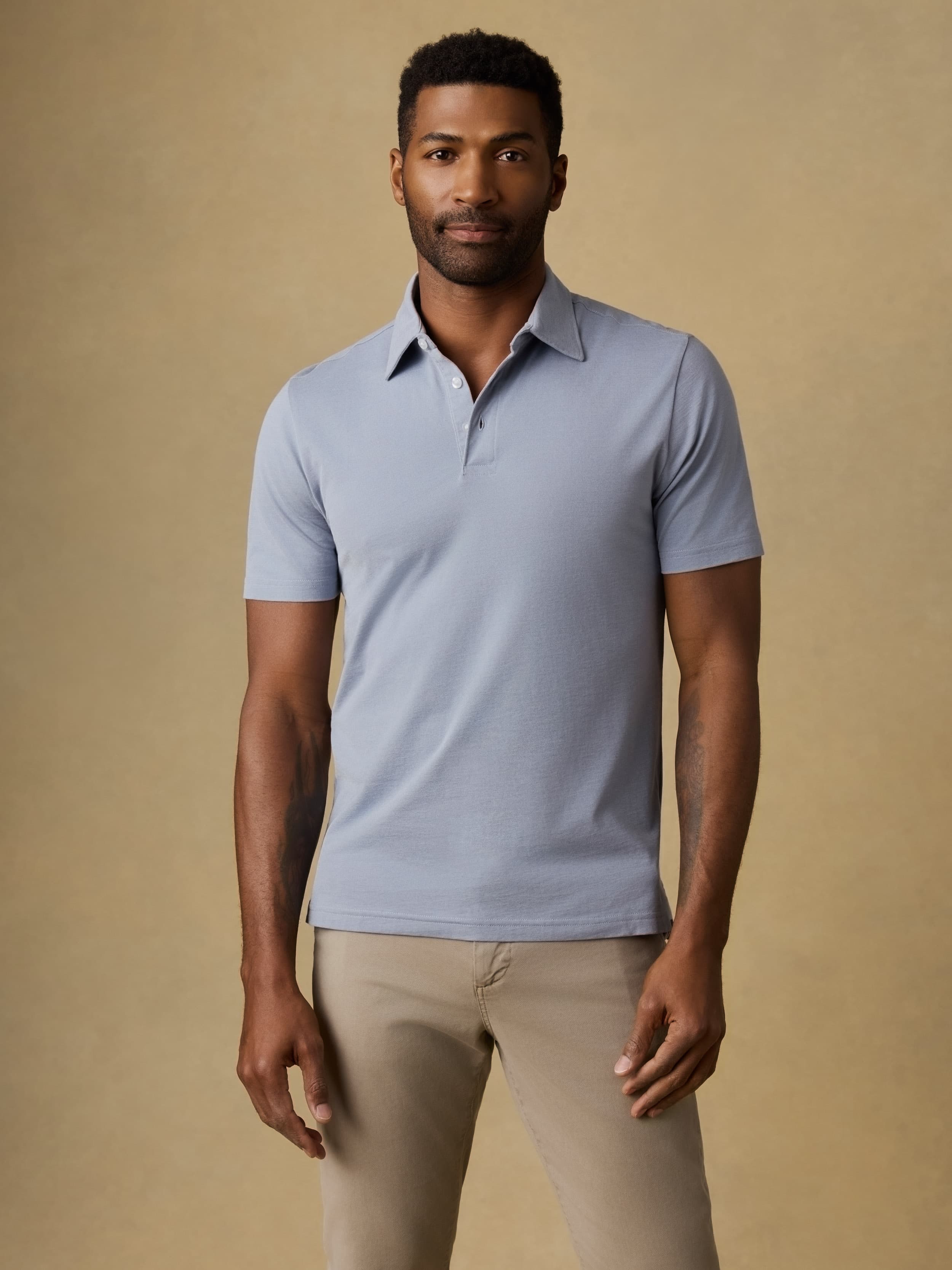 Faherty Men's Short-Sleeve Movement Pique Polo Shirt