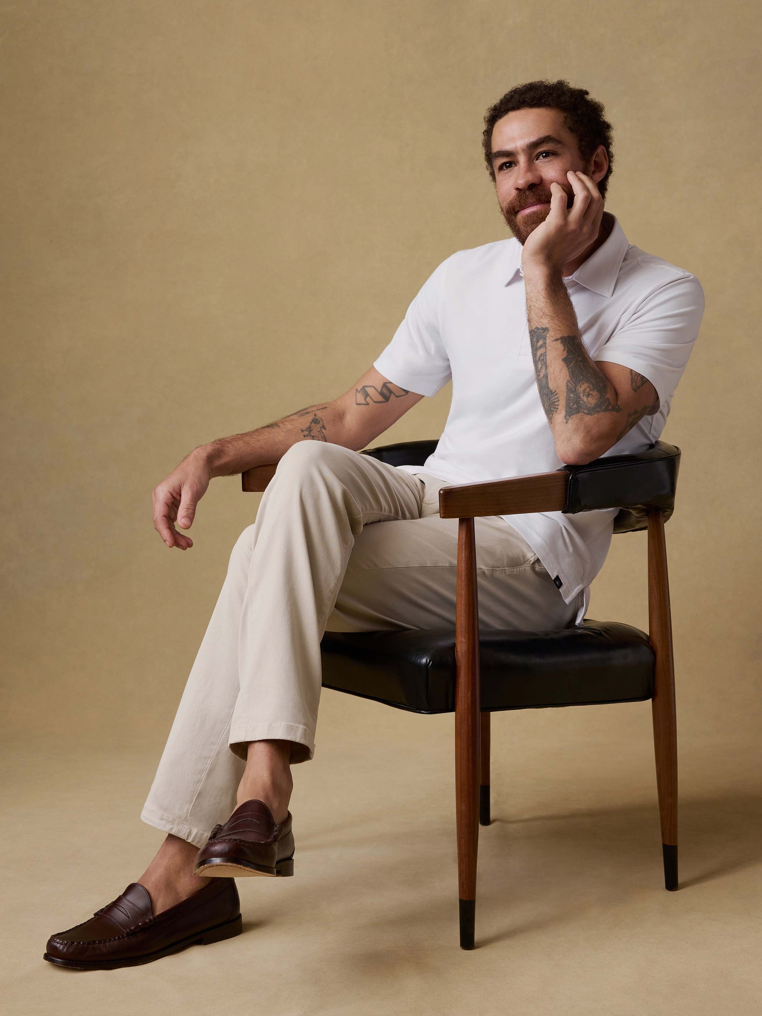  | Short-Sleeve Movement™ Pique Polo - Pure White | Faherty Brand