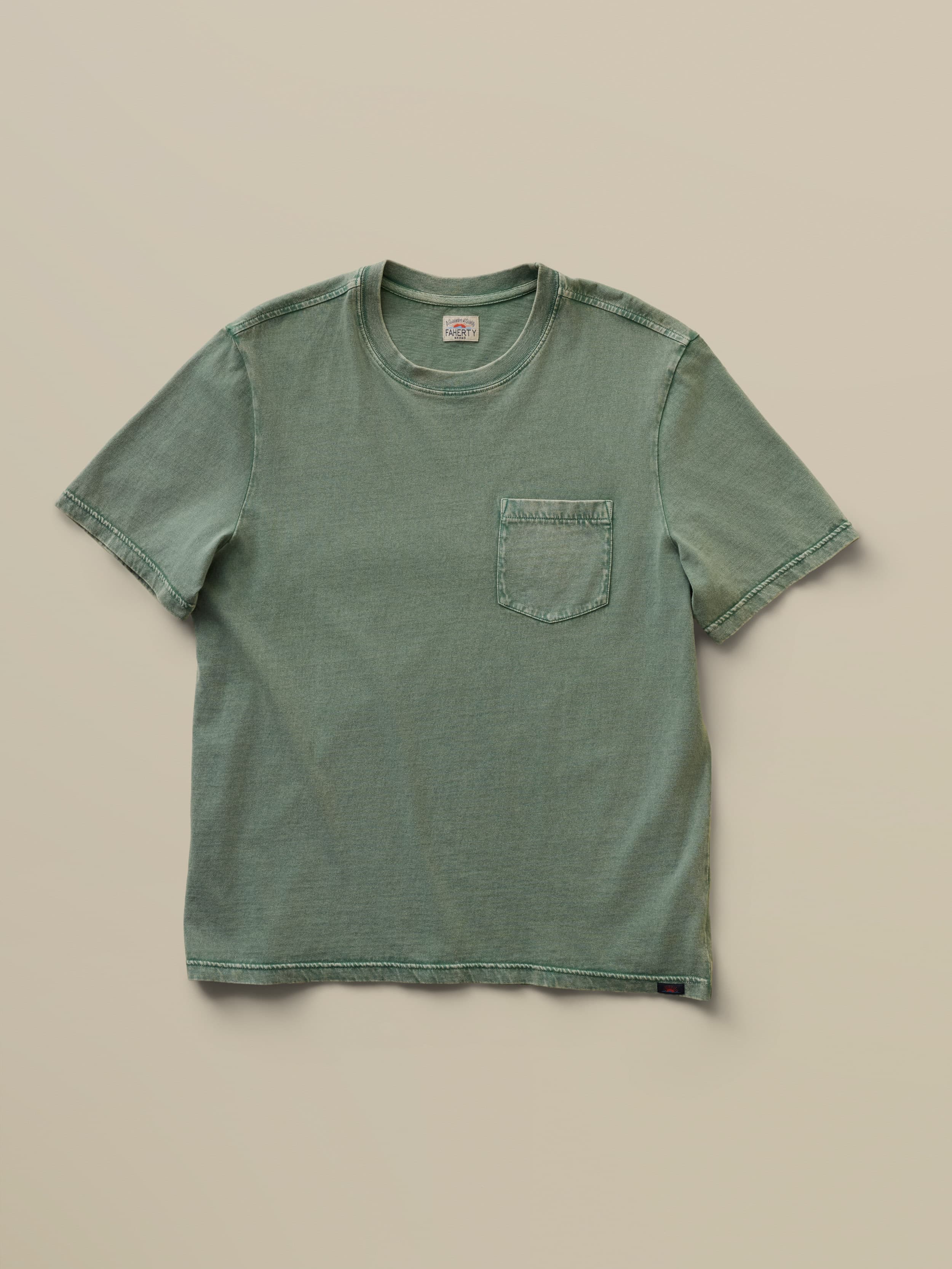  | Short-Sleeve Recycled Cotton Tee - Coastal Sage | Faherty Brand