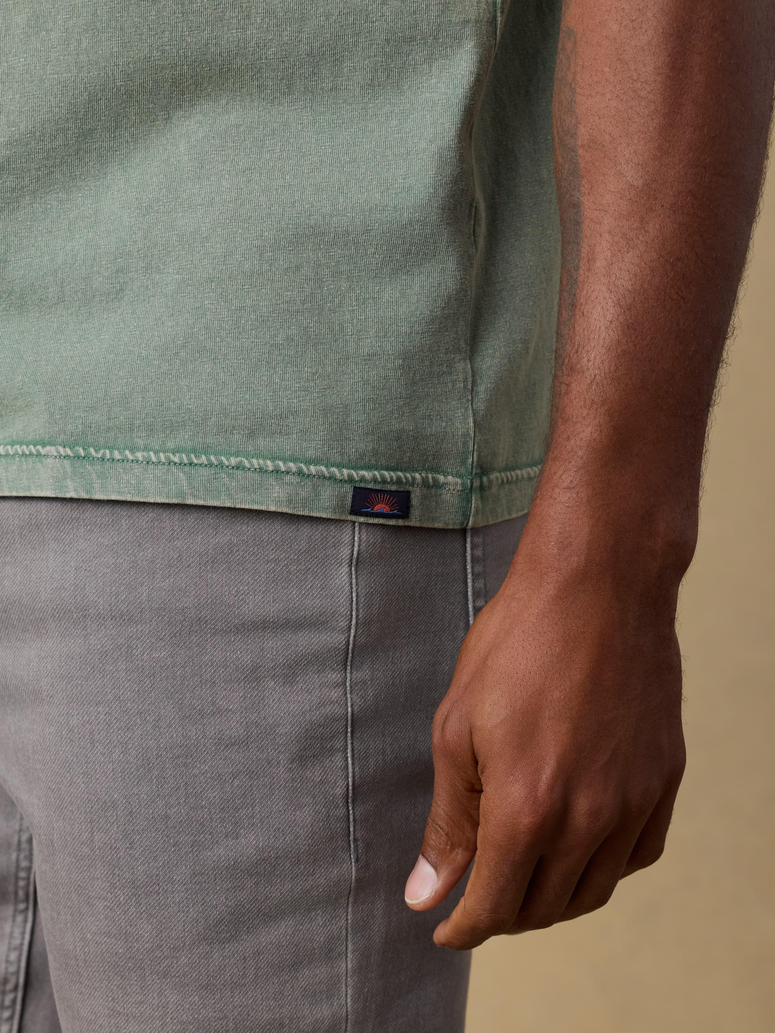  | Short-Sleeve Recycled Cotton Tee - Coastal Sage | Faherty Brand