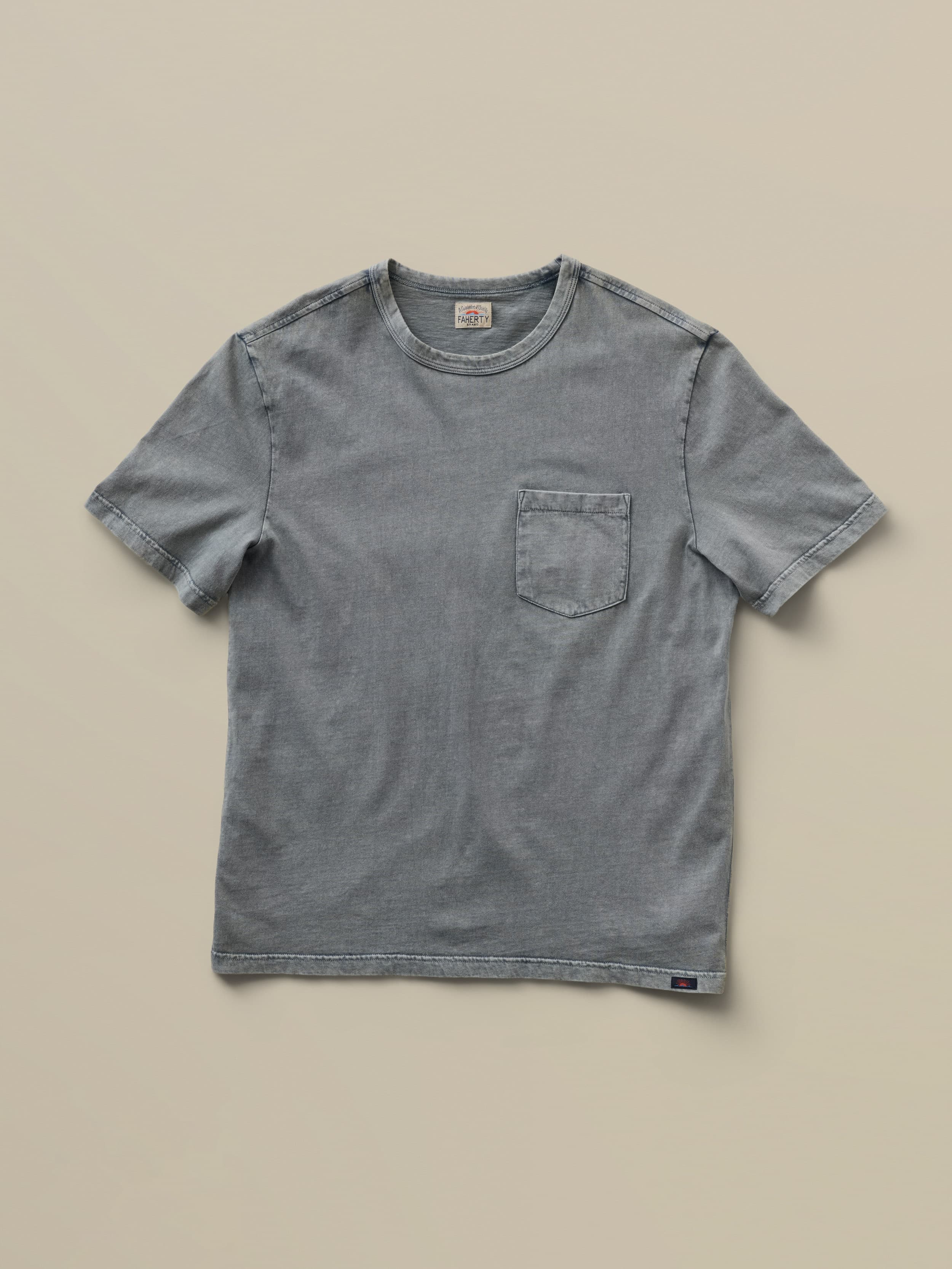Short-Sleeve Recycled Cotton Tee - Lakeshore Grey | Faherty Brand