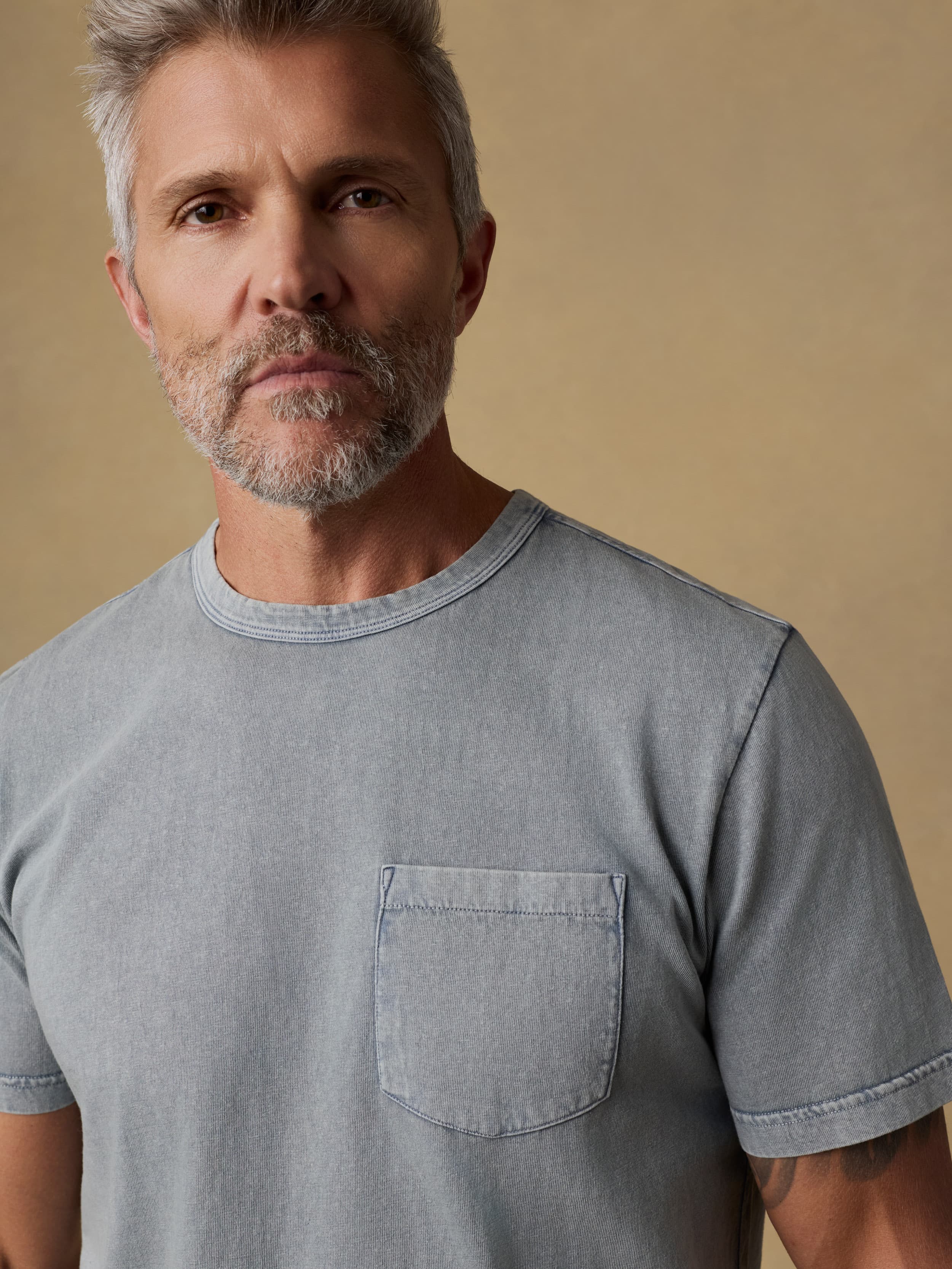 Short-Sleeve Recycled Cotton Tee - Lakeshore Grey | Faherty Brand