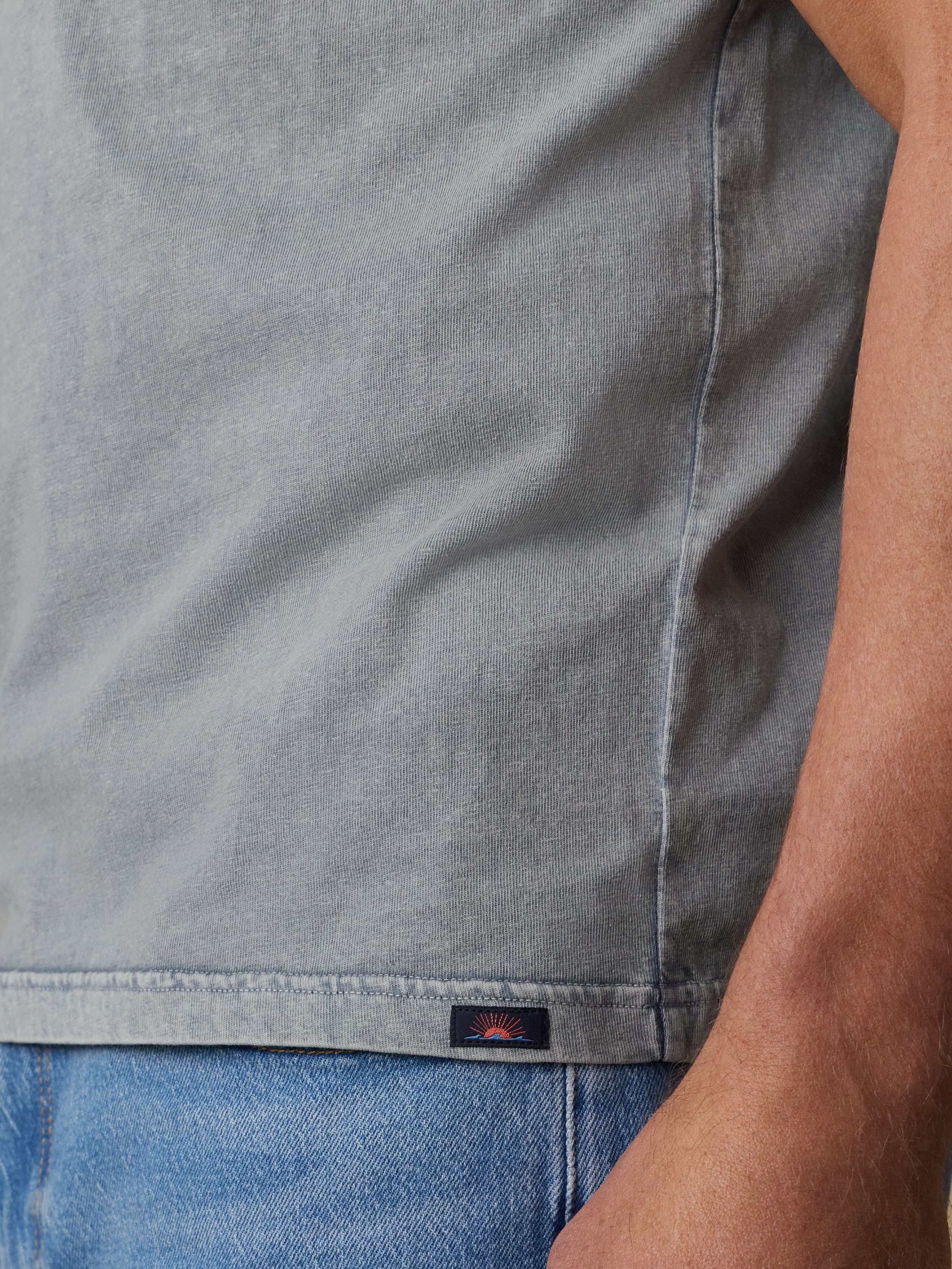 Short-Sleeve Recycled Cotton Tee - Lakeshore Grey | Faherty Brand