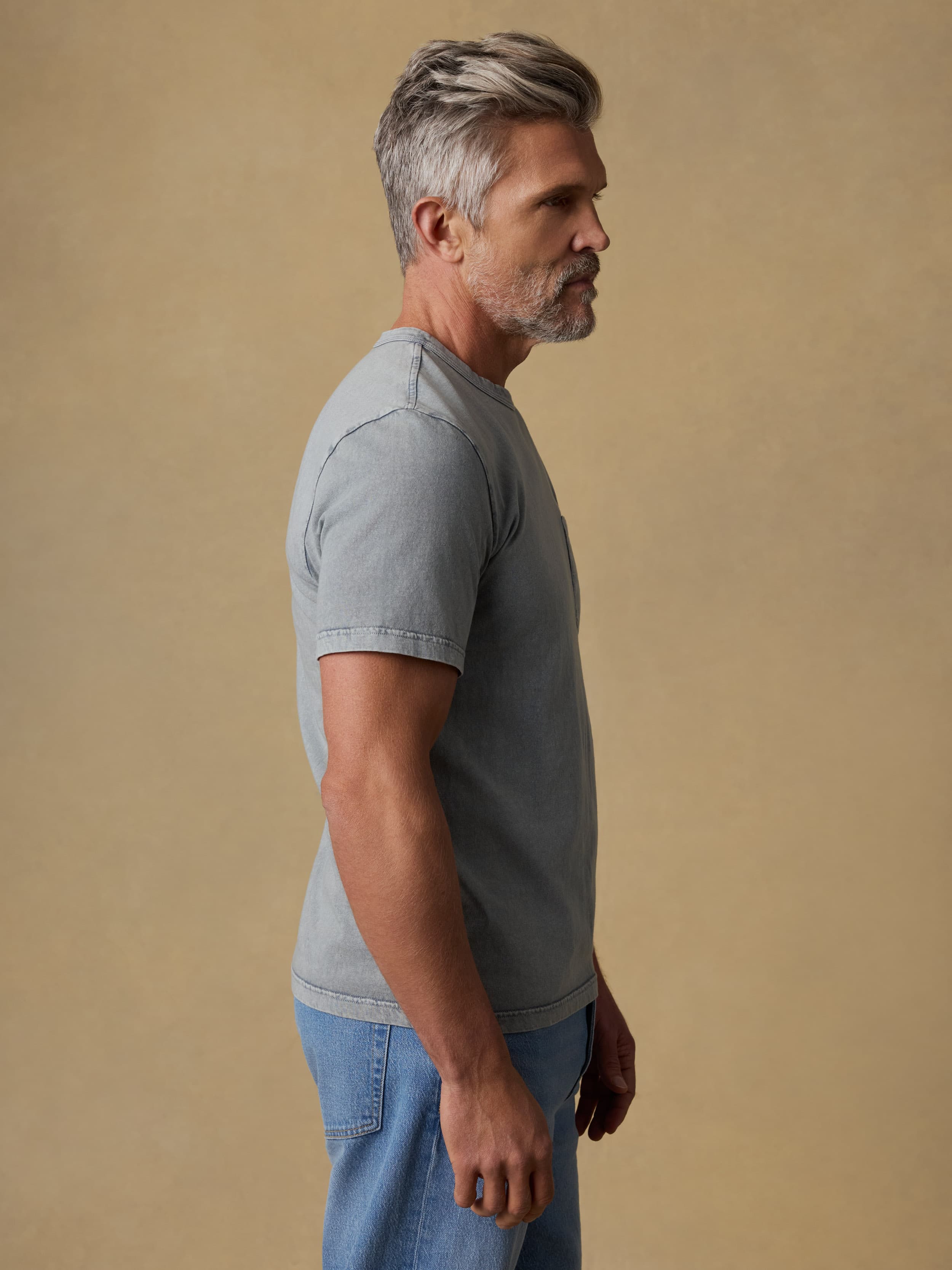 Short-Sleeve Recycled Cotton Tee - Lakeshore Grey | Faherty Brand